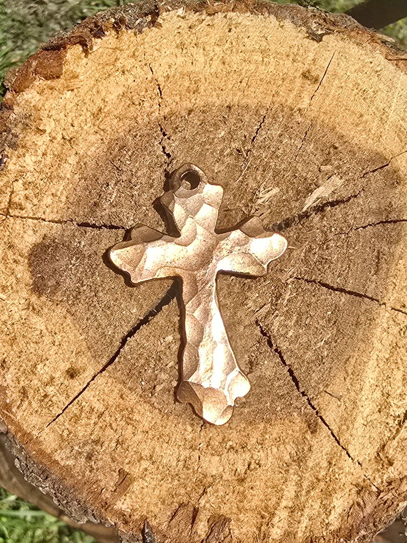 Fancy Copper Cross Pendant