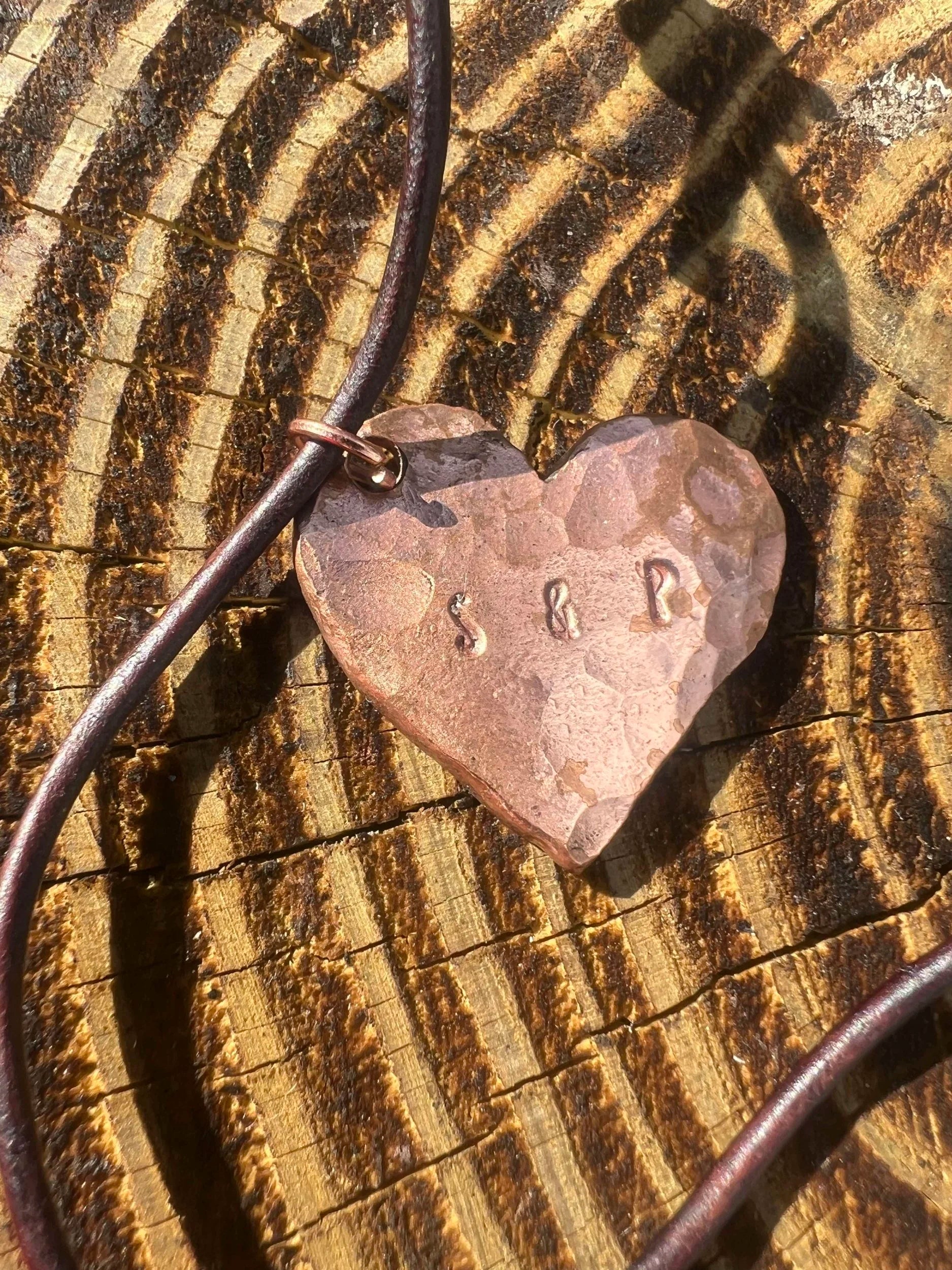 Copper Heart Pendents