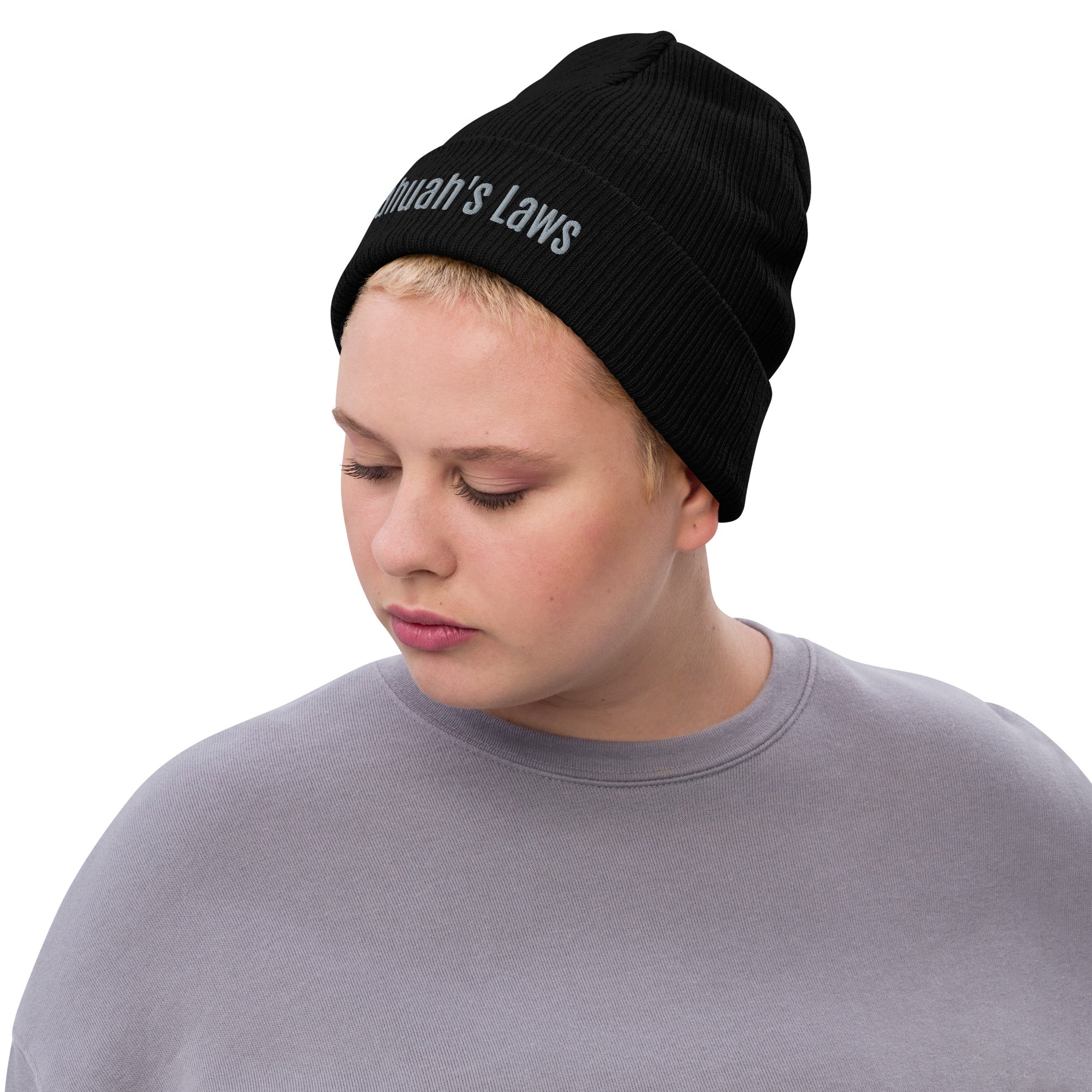YAHUAH'S LAW Ribbed Knit Beanie - Black Beanie by Main Street Collective