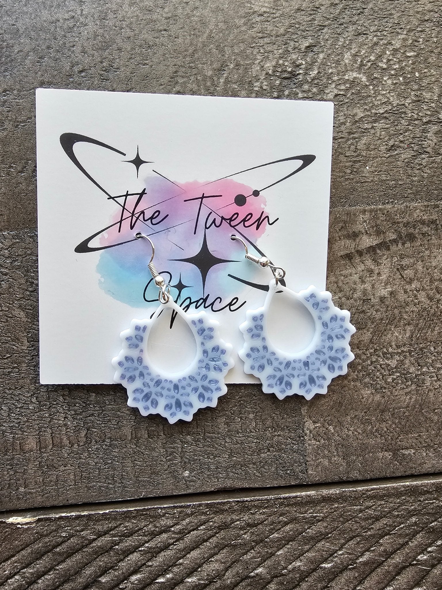 Snowflake Earrings Handmade by The Tween Space - Winter Jewelry, Holiday Fashion, Unique Gift for Tweens