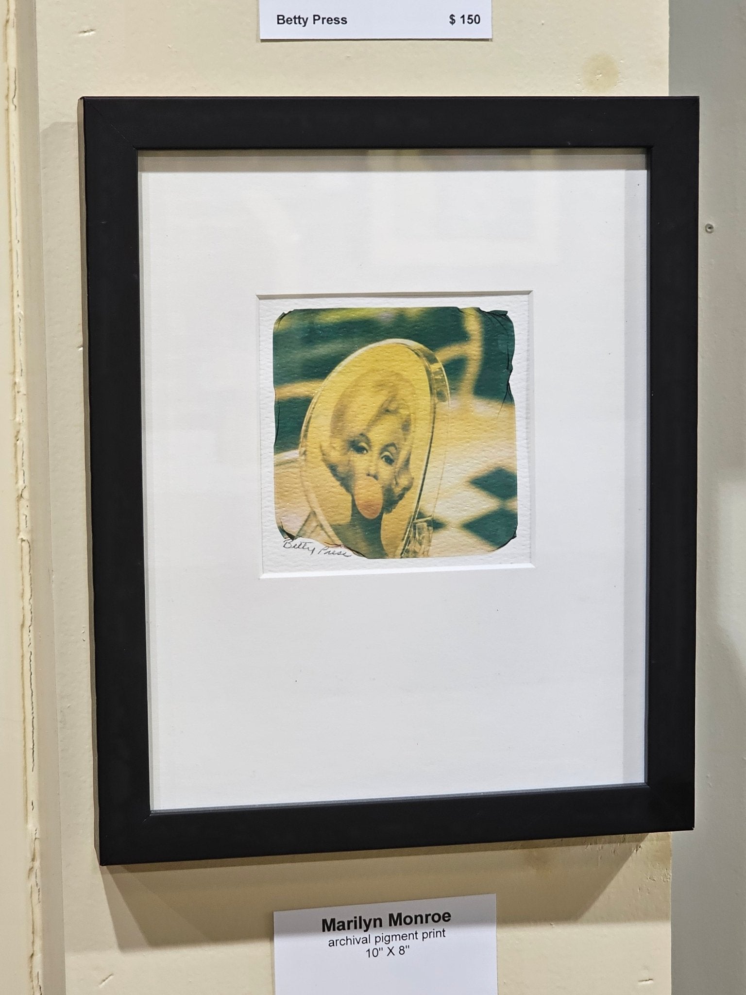 Marilyn Monroe Art Print by Betty Press: Archival Pigment, Emulsion Lift, 10x8