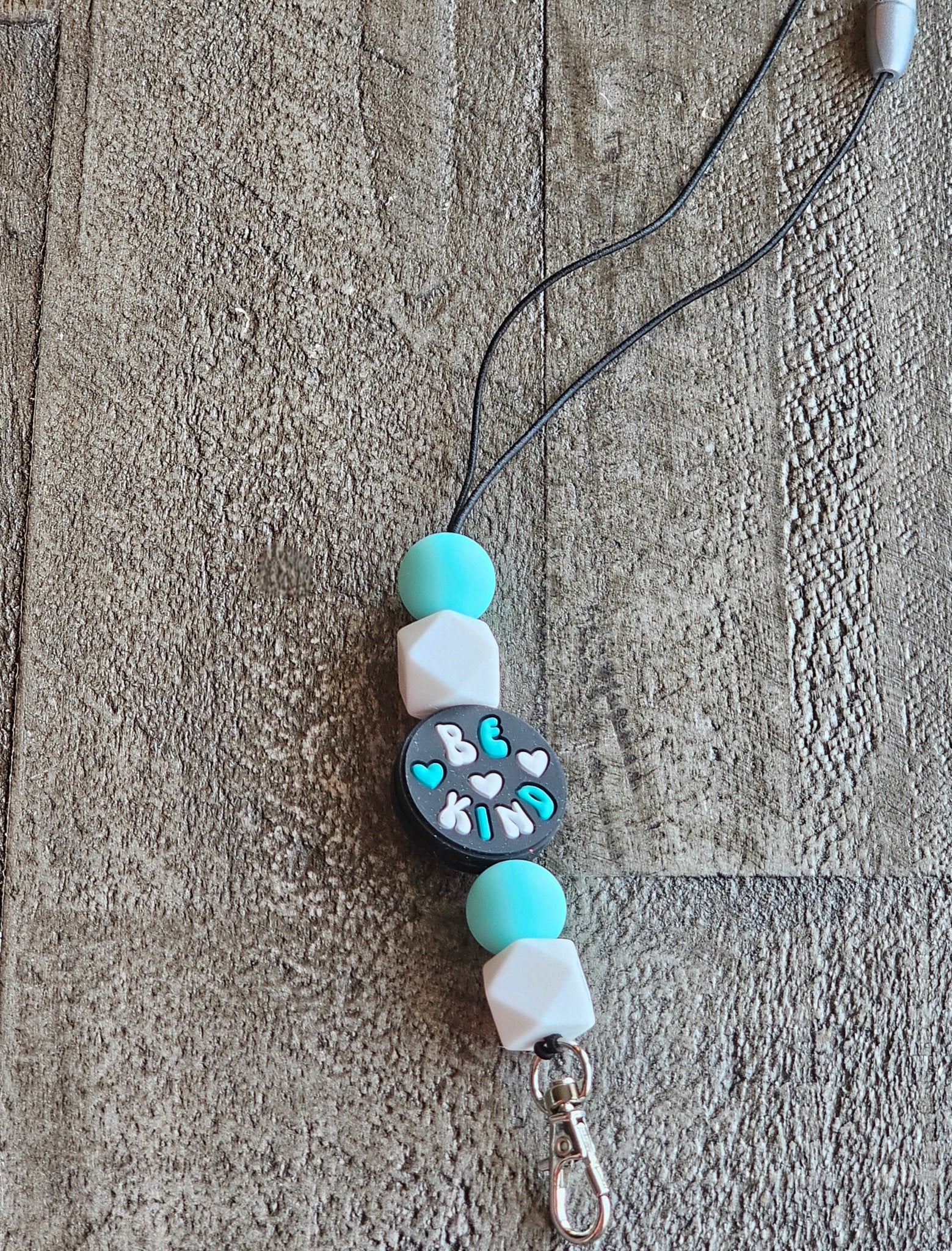 Car Freshie Lanyard Holder - Adjustable Rearview Mirror Hanger - "Be Kind" Beads - Main Street Collective