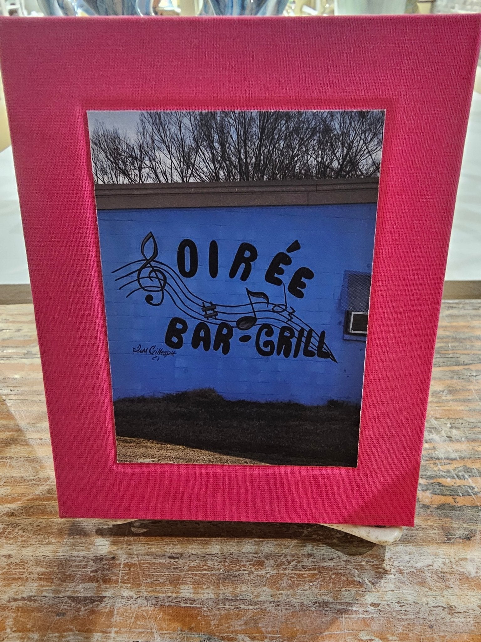 Framed photo of 'Soiree Bar-Grill' in Mississippi by Betty Press. Southern art from Main Street Collective.