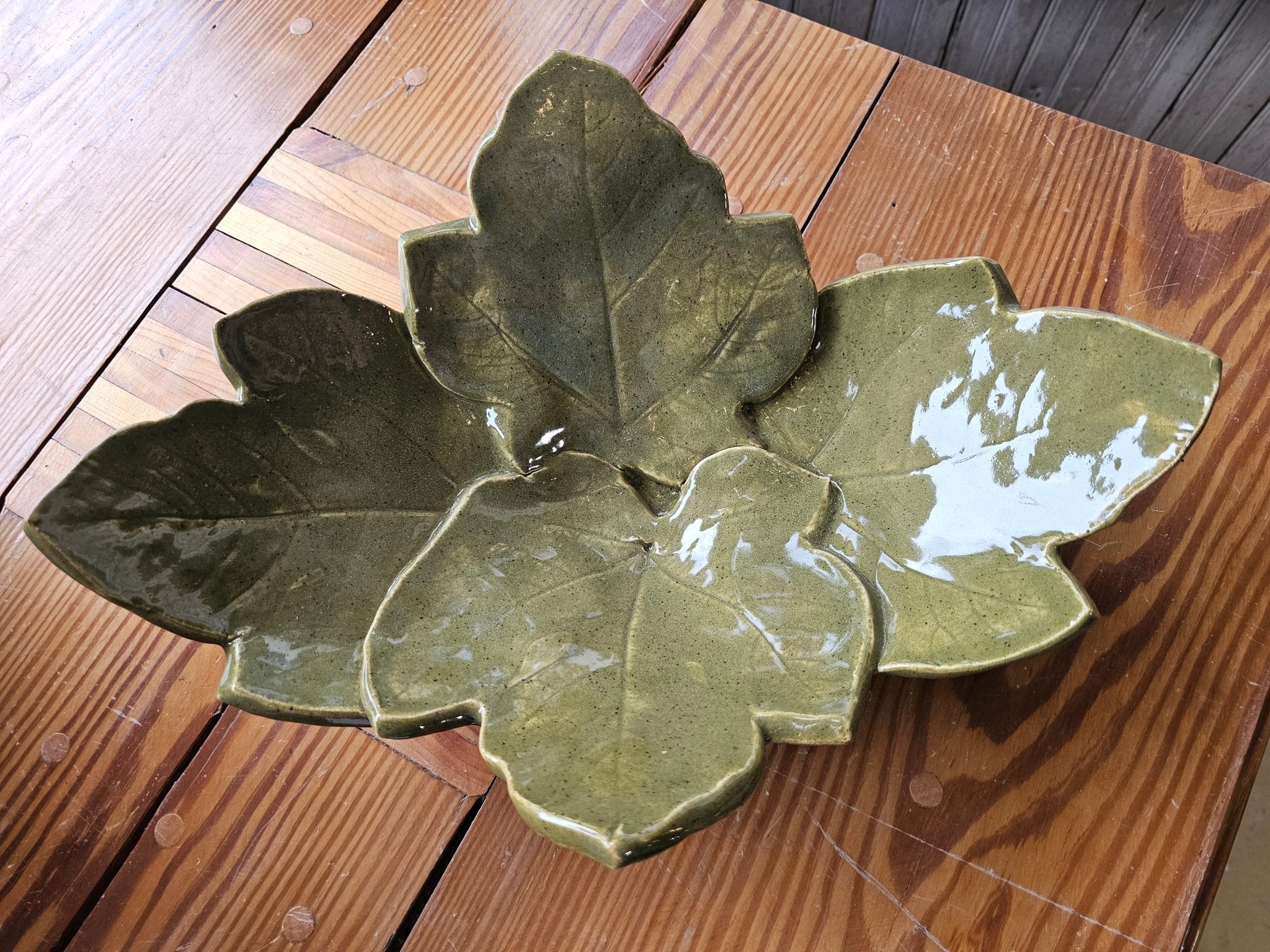 Handmade Ceramic Fig Leaf Bowl by Stephanie Scull-DeArmey | Decorative Art