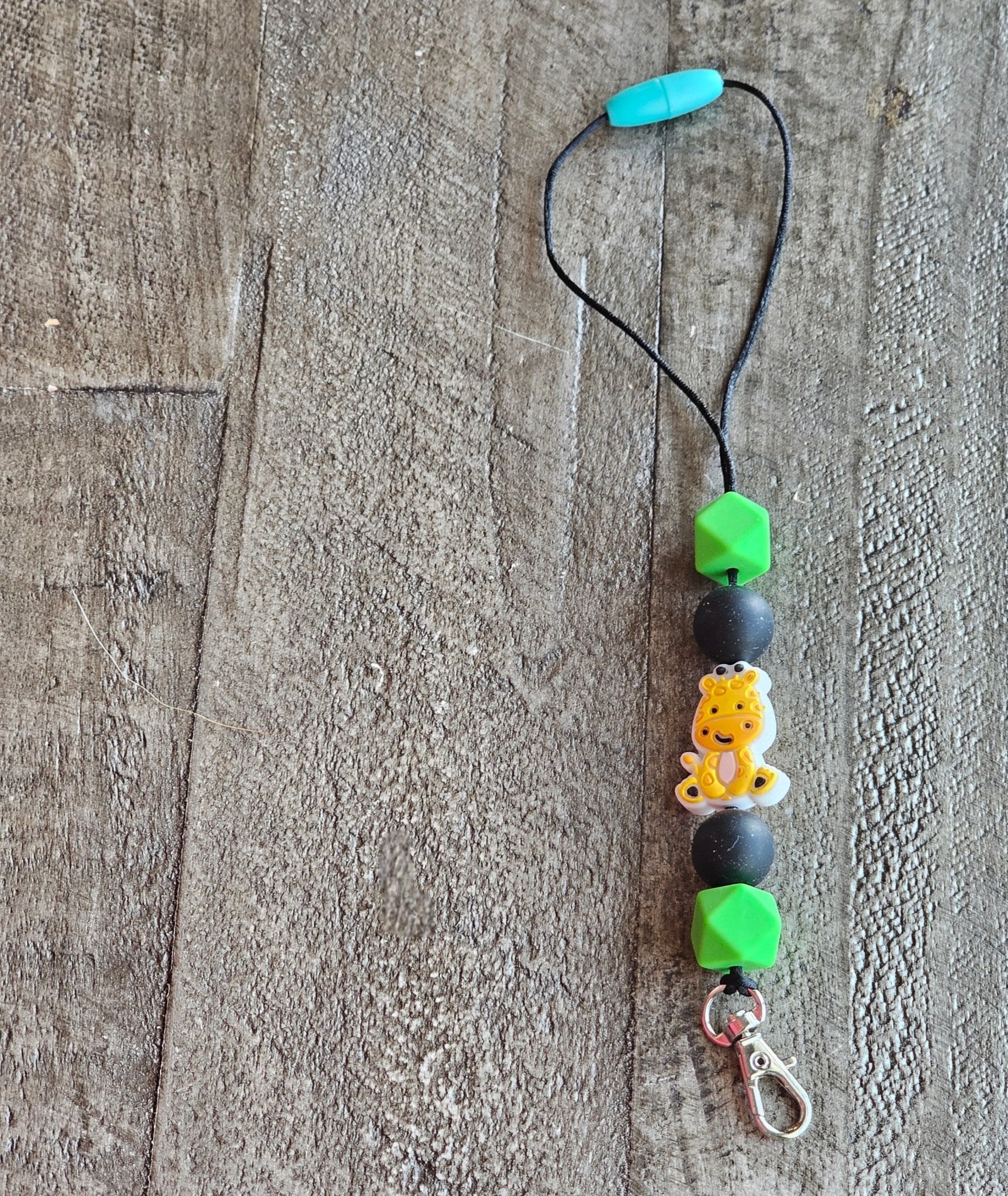 Car Freshie Lanyard: Adjustable Rearview Mirror Hanger with Giraffe Bead for Aroma Beads, Main Street Collective