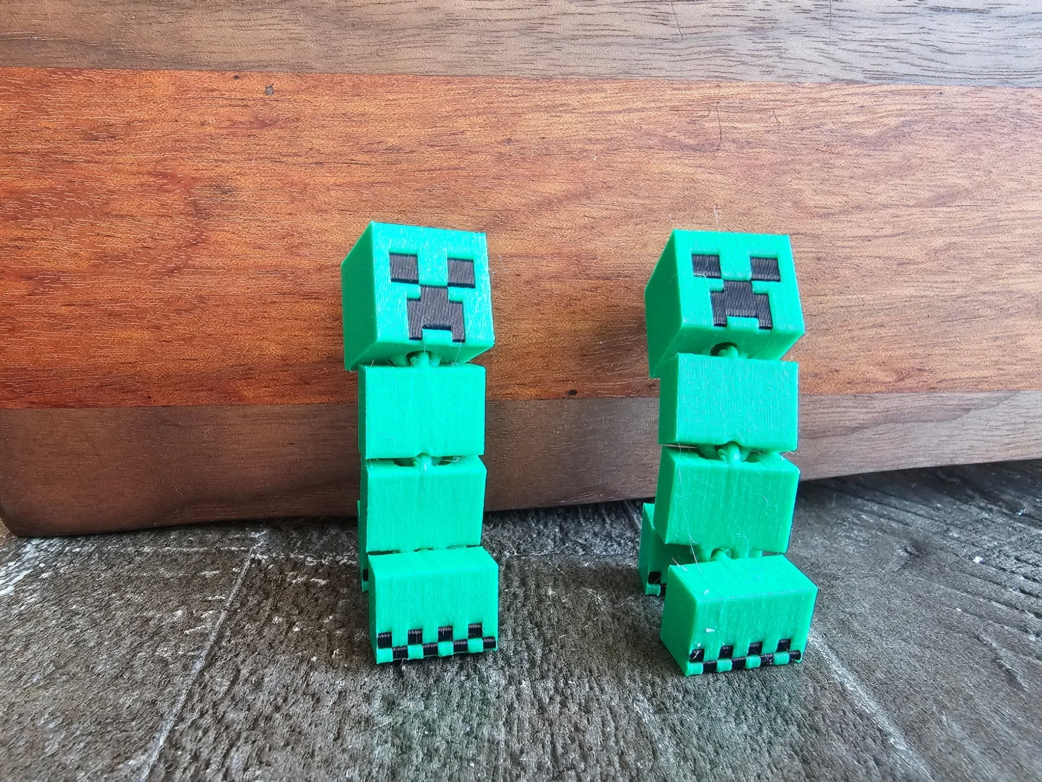 Minecraft Creeper Figures: 3D Printed Green Pixel Art, Gaming Collectibles, Handmade Toys, Main Street Collective