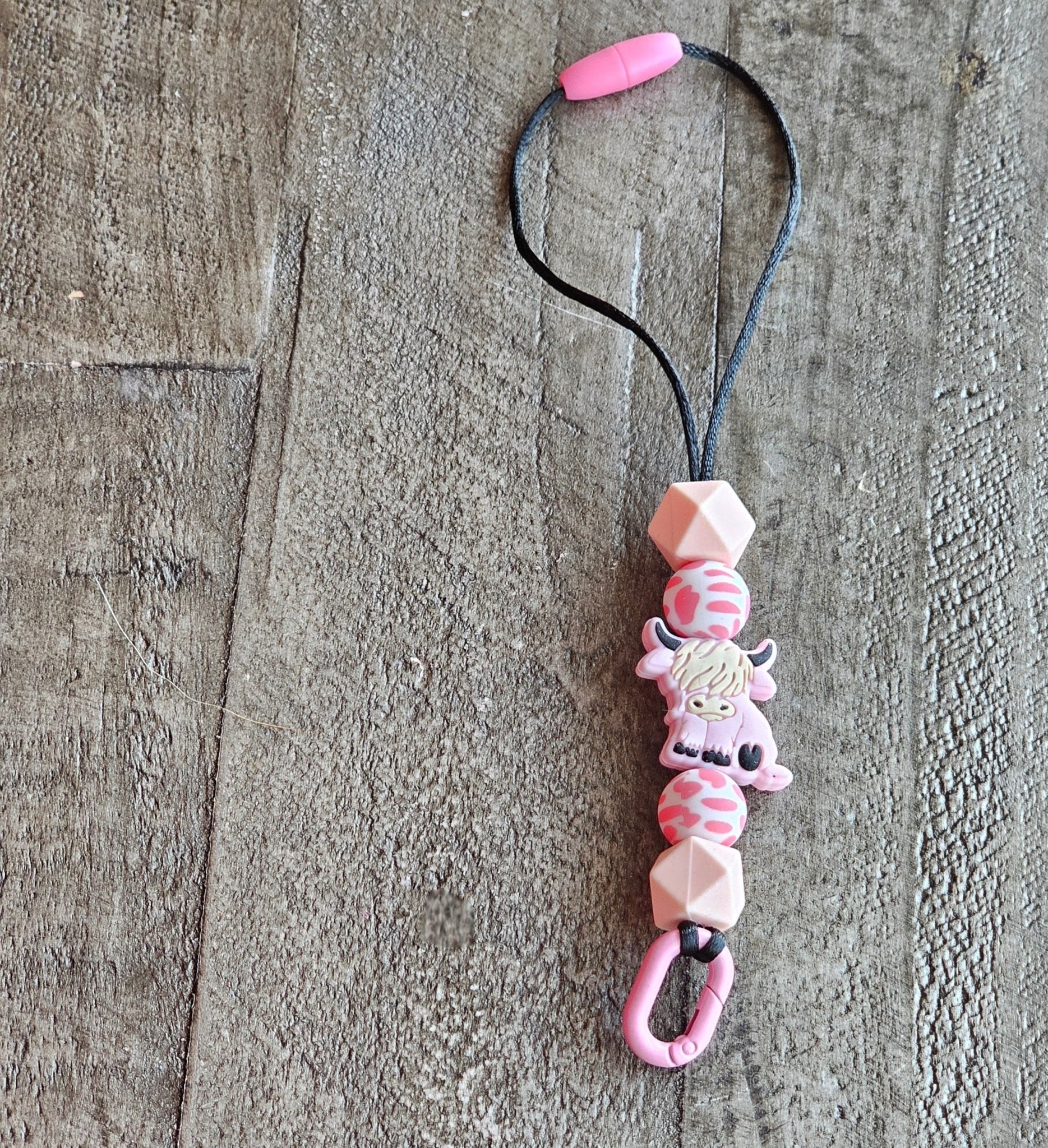 Pink Cow Car Freshie Lanyard - Rearview Mirror Accessory by Main Street Collective