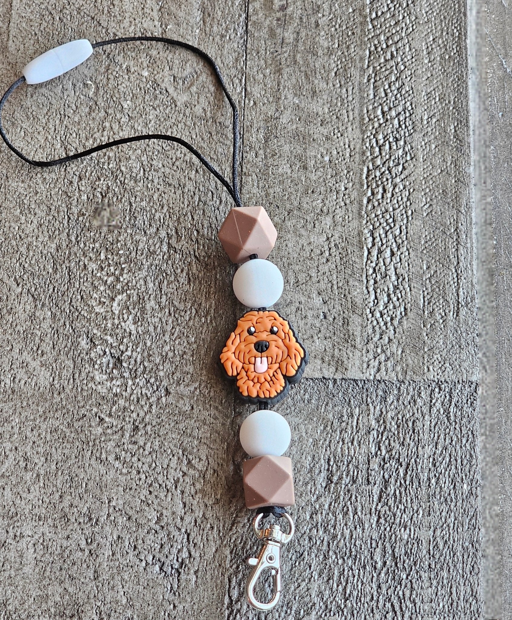 Car Freshie Lanyard: Adjustable Rearview Mirror Hanger with Dog Bead - Main Street Collective
