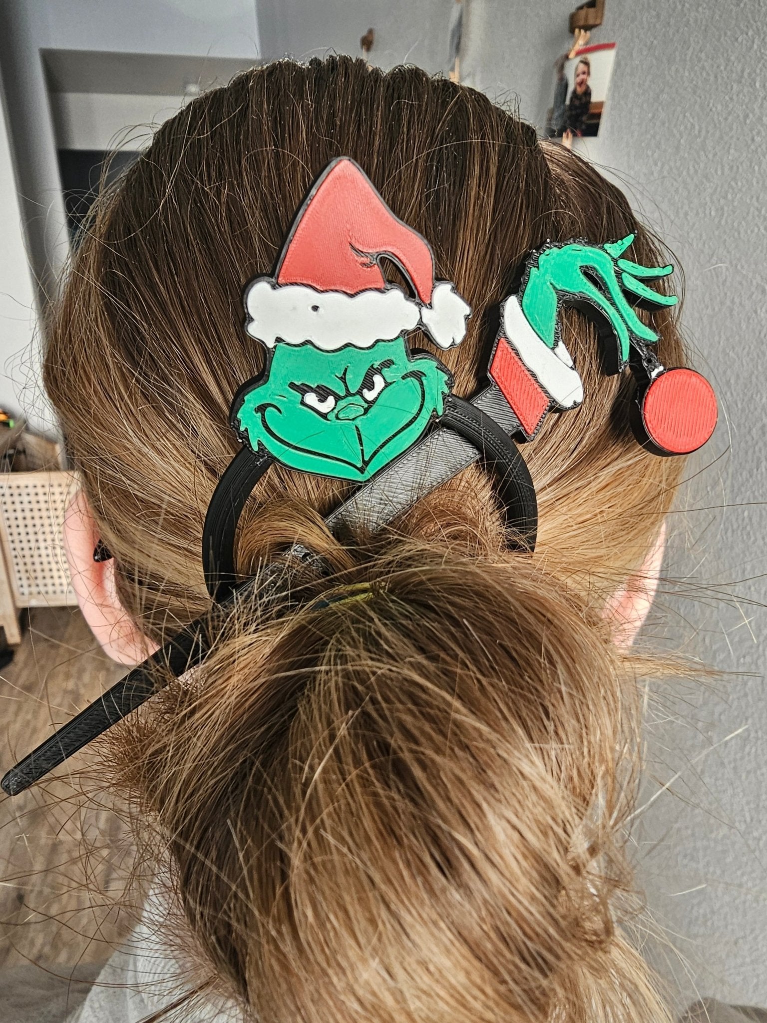 Grinch Hair Pin: Whimsical Christmas Accessory from Main Street Collective - Holiday Hair Clip, Grinch Ornament, Stocking Stuffer