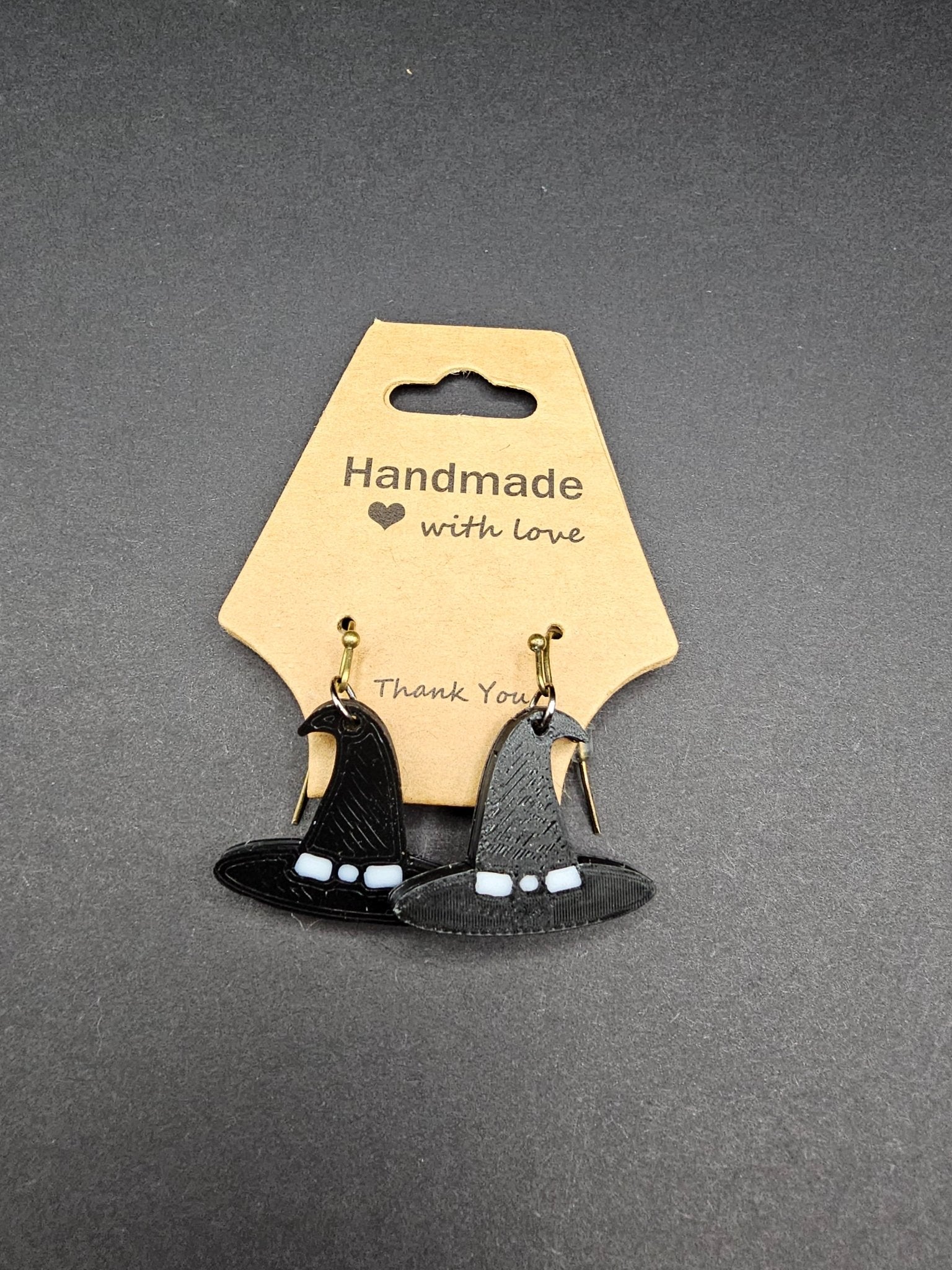 Witch Hat Earrings - Halloween Handmade by Nora - The Tween Space - Main Street Collective, Black Hypoallergenic Earrings