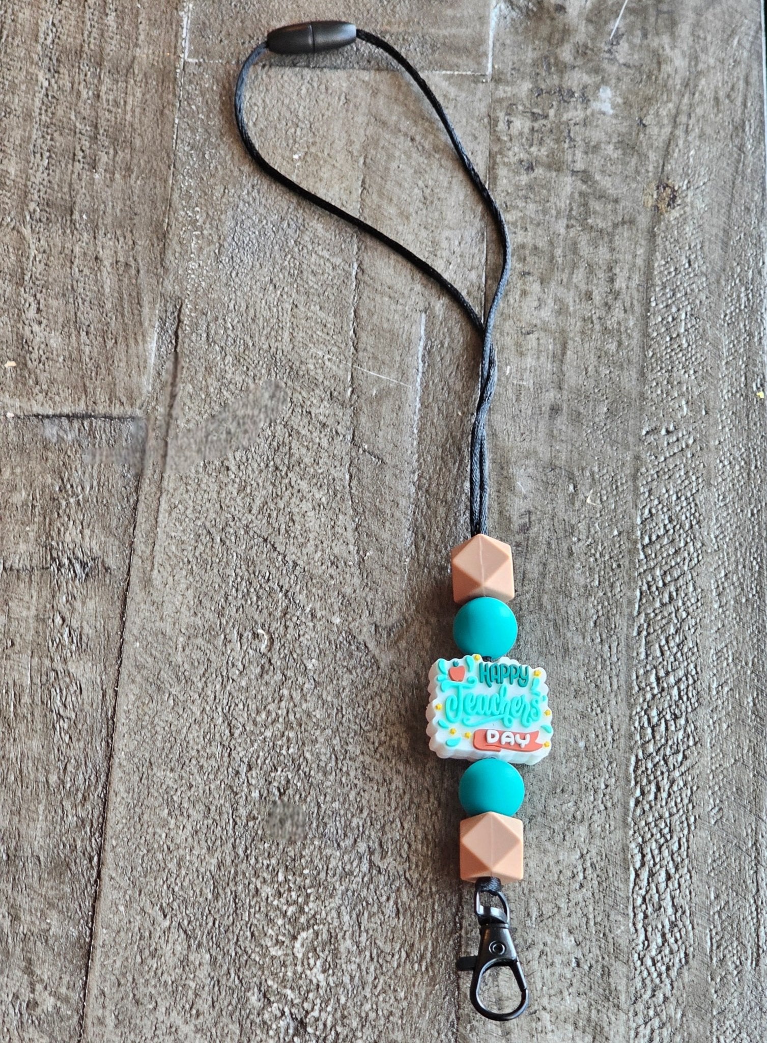 Teacher's Day Lanyard - Colorful Beaded ID Holder - Main Street Collective
