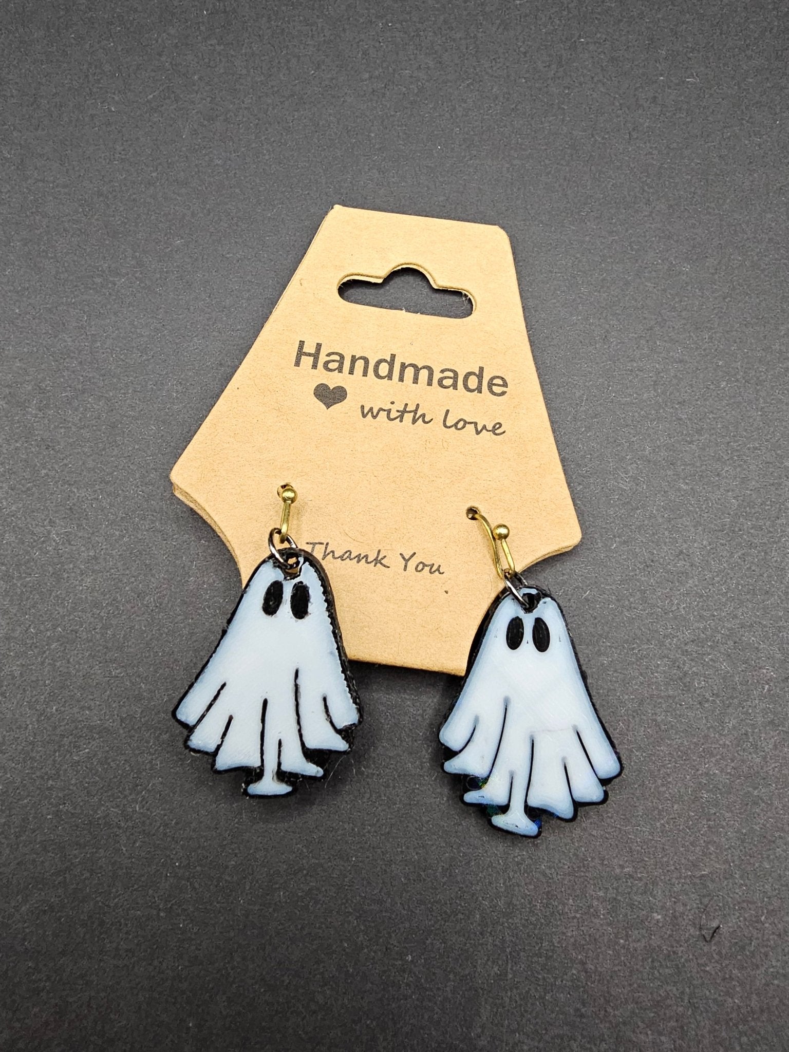 Halloween Ghost Earrings - Main Street Collective - Tween Space, 3D printed, Handmade