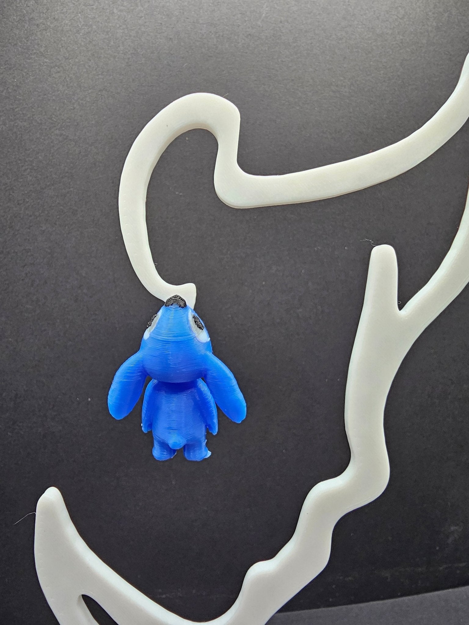 Blue Alien Earrings: 3D Printed Studs, Handmade at The Tween Space, Main Street Collective. Cute & Quirky!