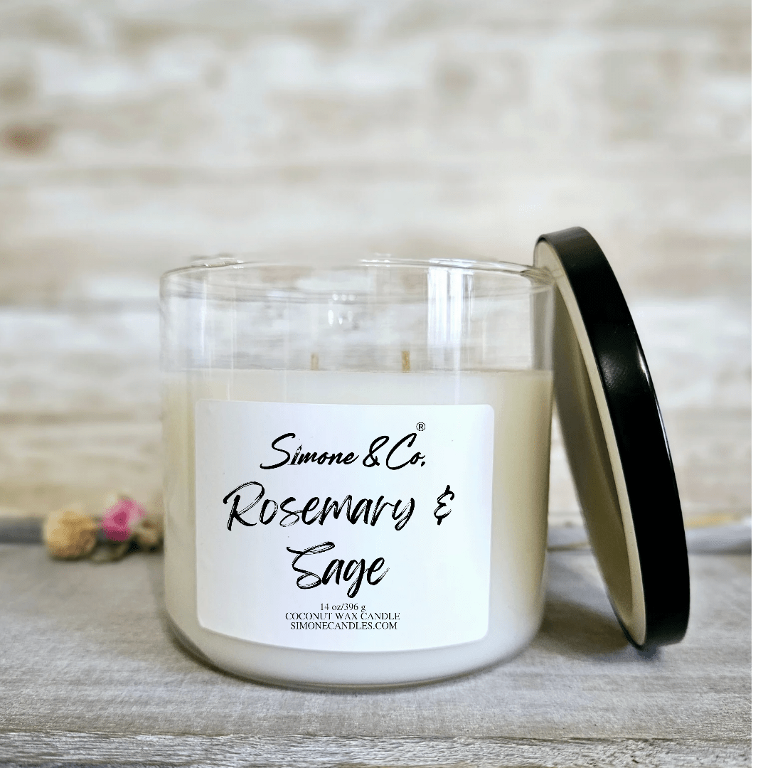 Simone & Co. Rosemary & Sage Candle - Coconut Wax Home Fragrance