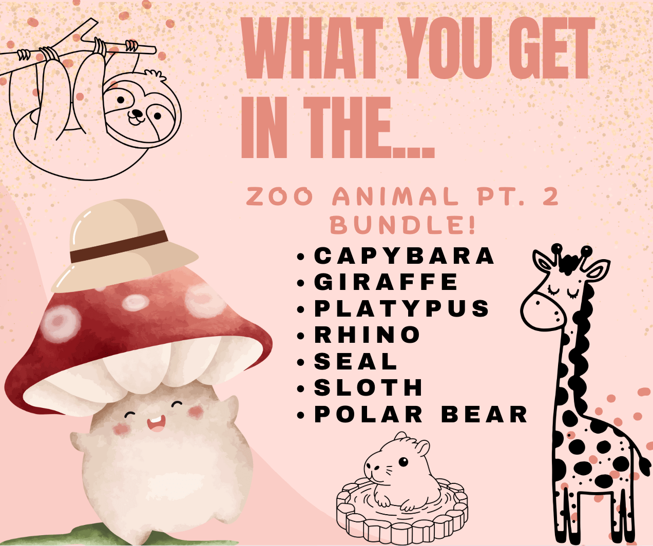 Zoo Animal Part 2 Fidget Bundle