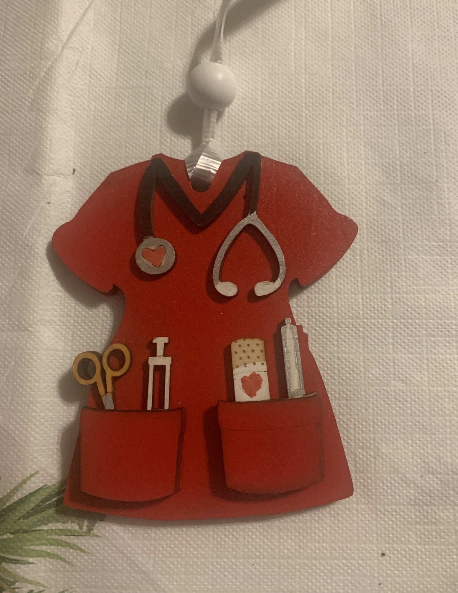 Nurse Ornament: Handmade Medical Scrub Christmas Tree Decoration - Show Healthcare Appreciation
