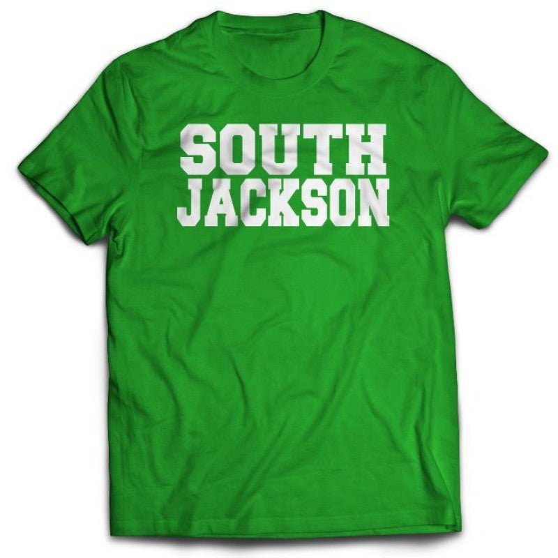 SOUTH JACKSON T-Shirt - Green Apparel by Main Street Collective - Block Letters Design