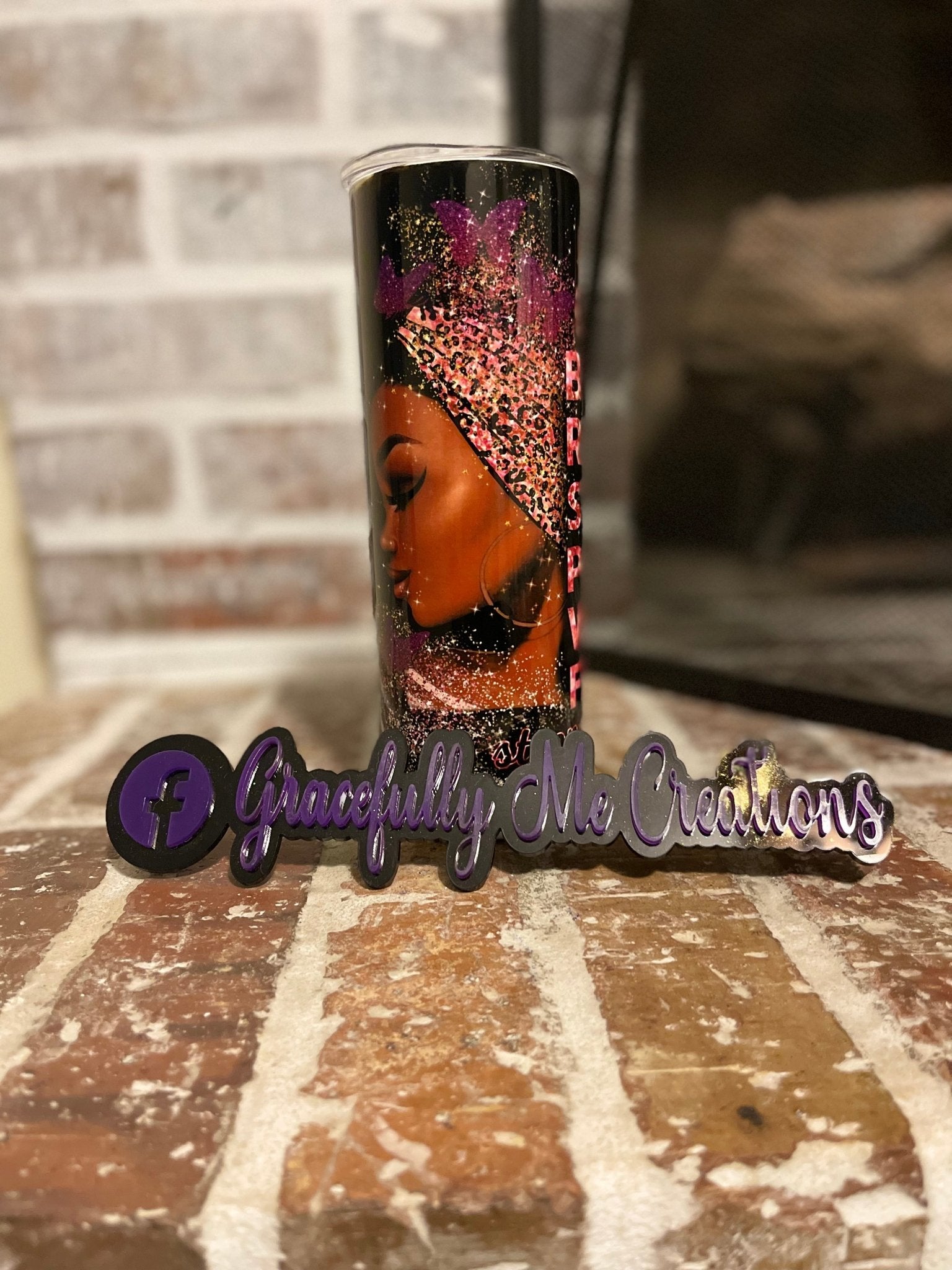 Gracefully Me Creations Sublimation Tumbler: Black Woman Leopard Print. Main Street Collective L.L.C