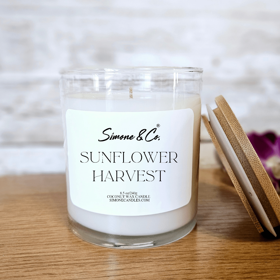 Simone & Co. Sunflower Harvest Candle: Citrus, Coconut Scent