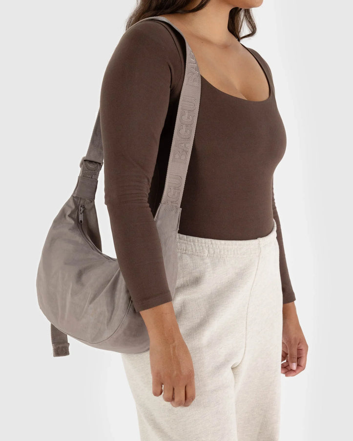 Baggu Medium Nylon Crescent Bag - Dove