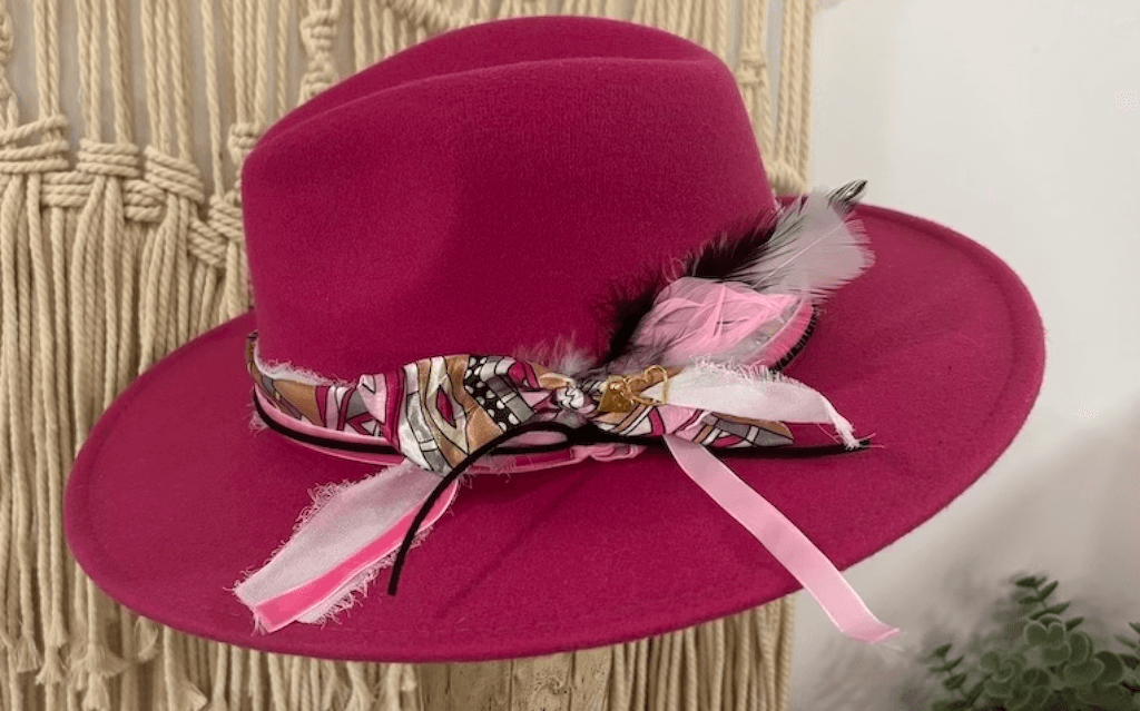 Hot Pink Felt Hat - The Dolly | Wide Brim Statement Hat - Custom Designed by Brim Envy