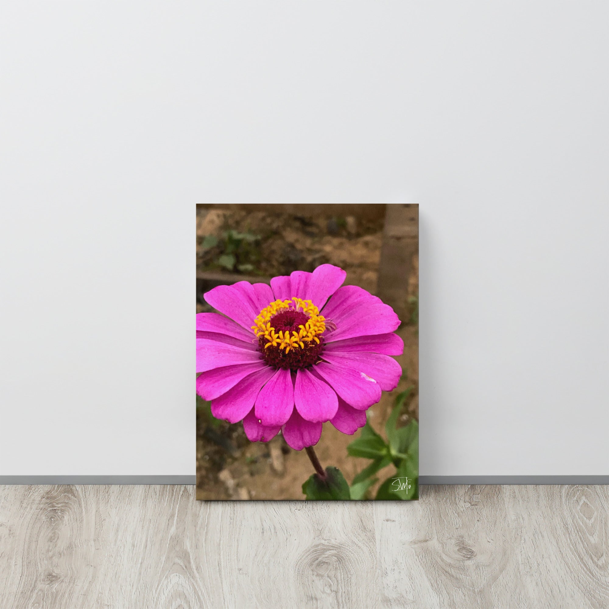 Purple Flower Canvas Print: Vibrant floral wall art, modern home decor at Main Street Collective. Stylish and easy to hang canvas art.