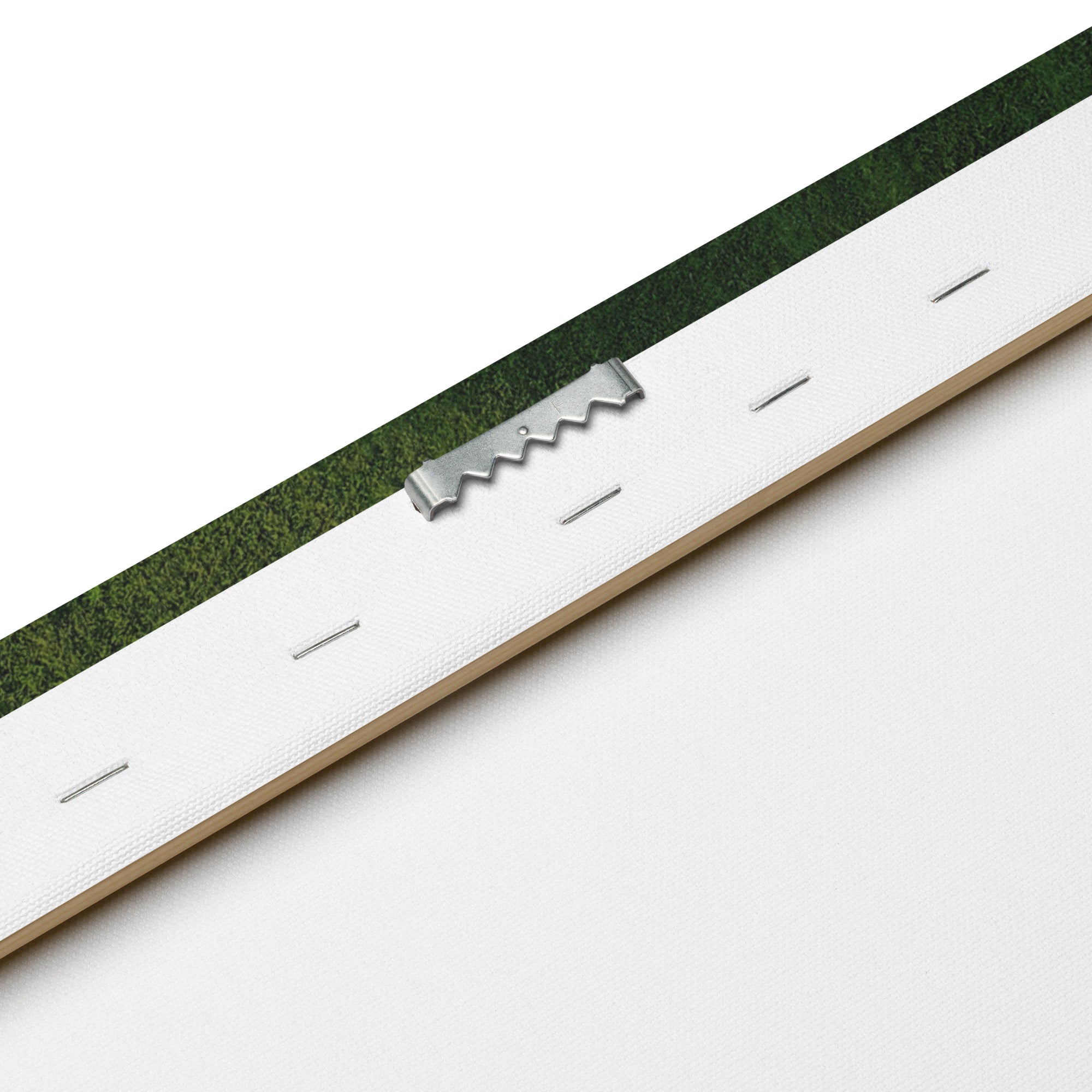 Back of "Green Plains" Canvas Print by Main Street Collective - Thin Canvas, Sawtooth Hanger for Wall Mounting