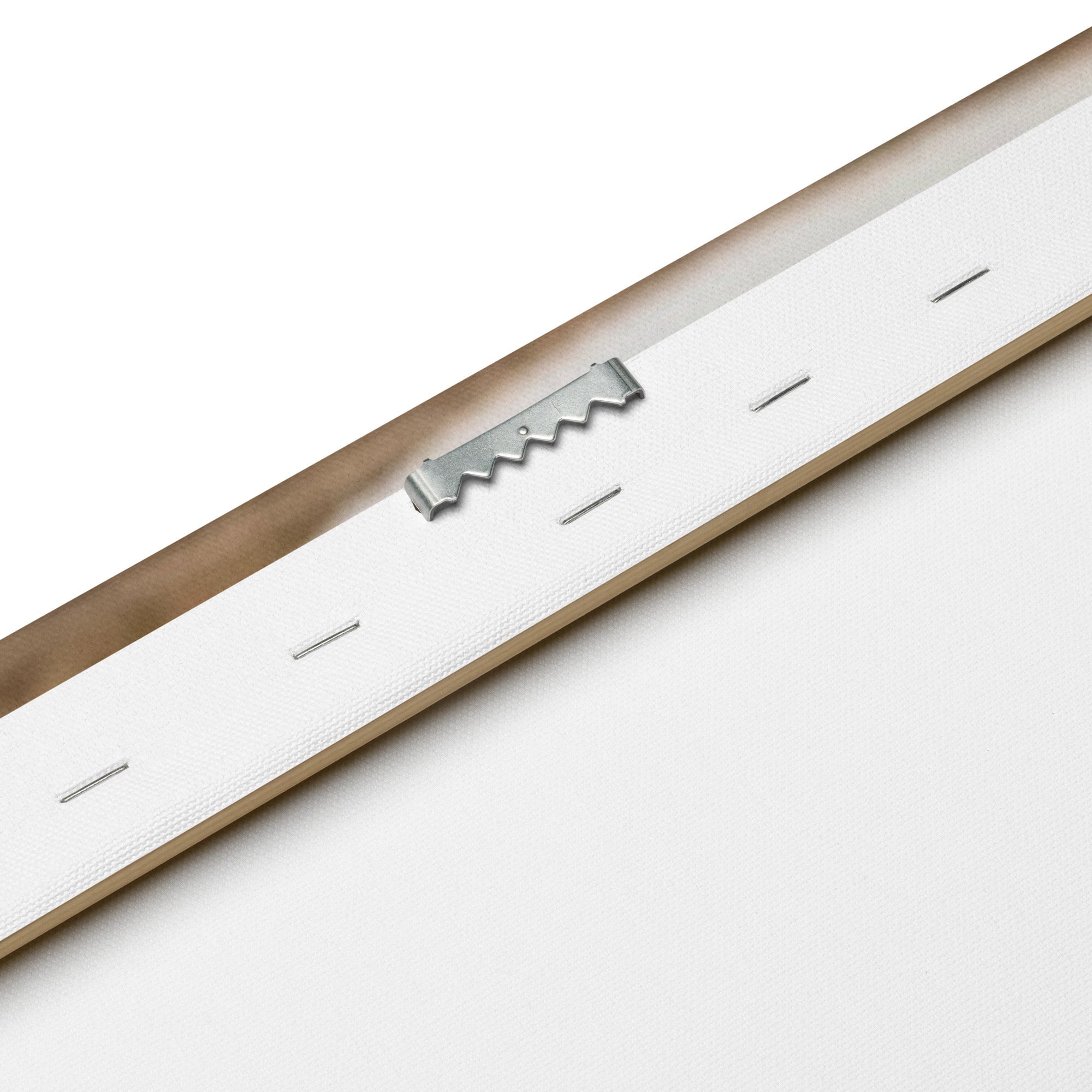 Canvas Back: Close-up of Sawtooth Hanger on Ready-to-Hang Wall Art Print