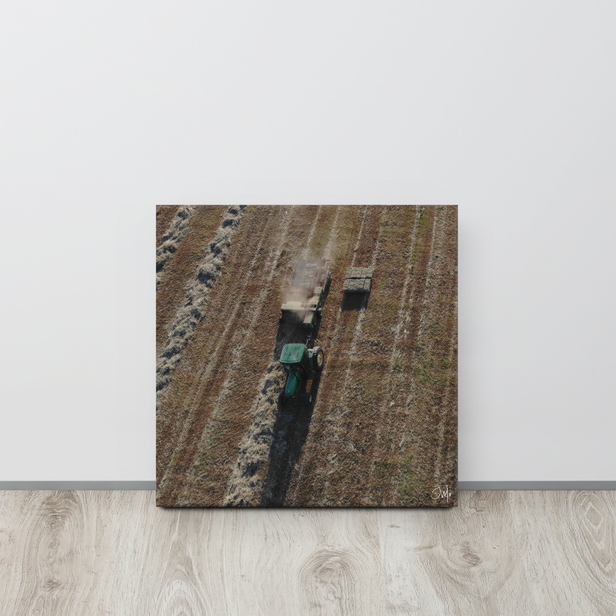 Tractor Hay Bales Canvas Print | Farmhouse Decor | Main Street Collective