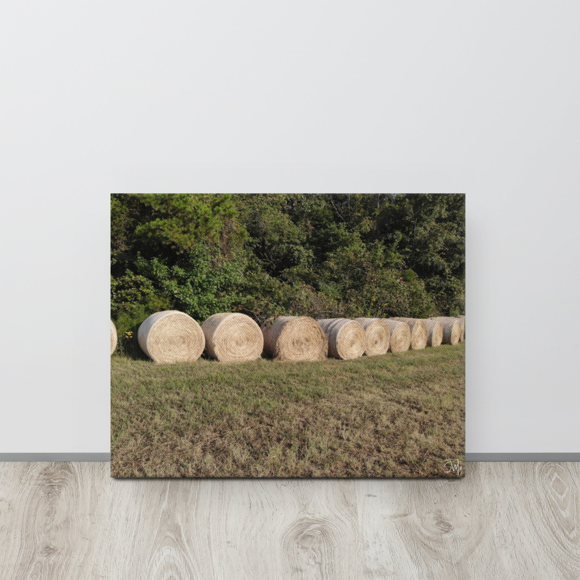 Hay Bales Canvas Art by Main Street Collective: Farm Decor Print