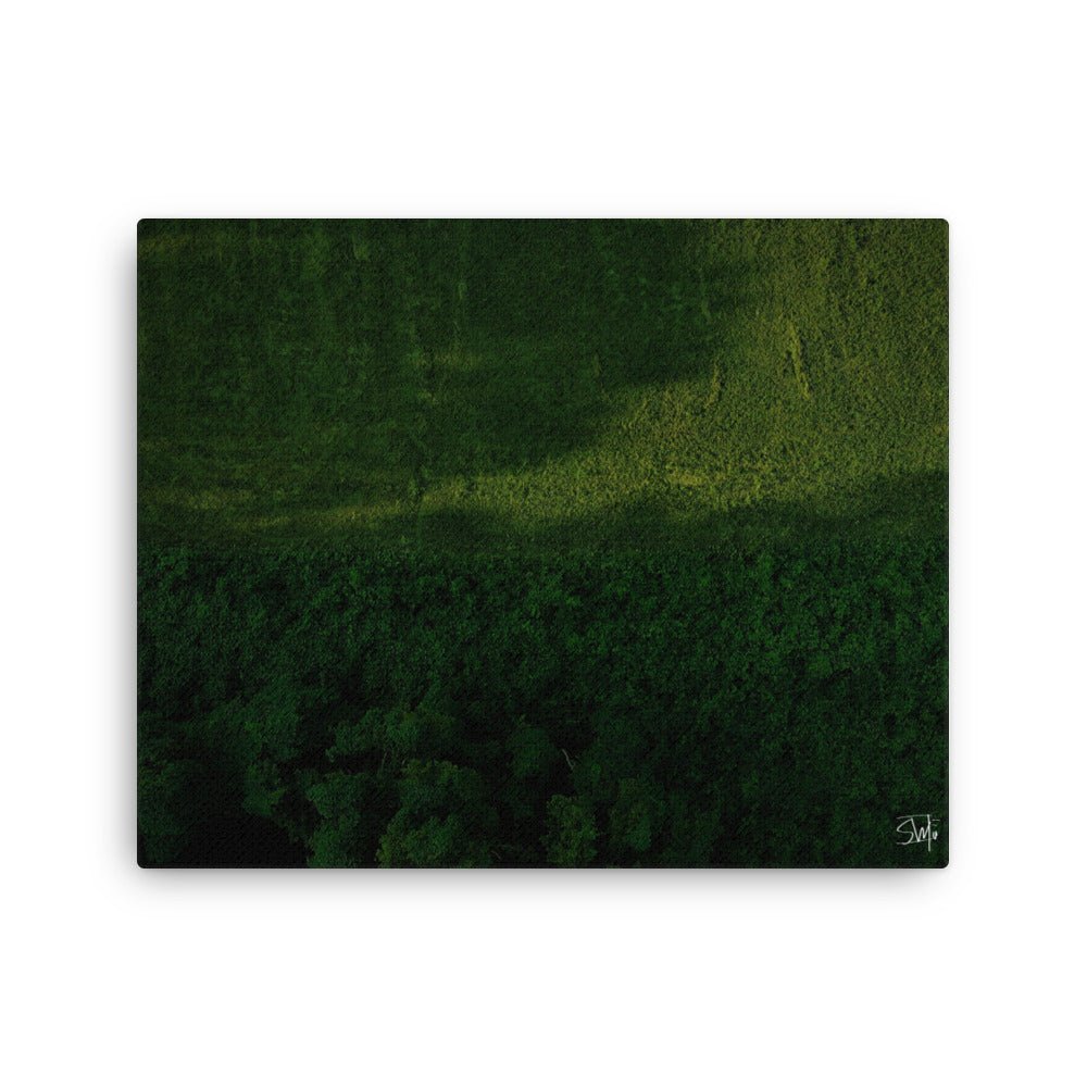 Green Plains Canvas Art: Abstract landscape print by Main Street Collective. Lush minimalist wall decor for serene spaces.