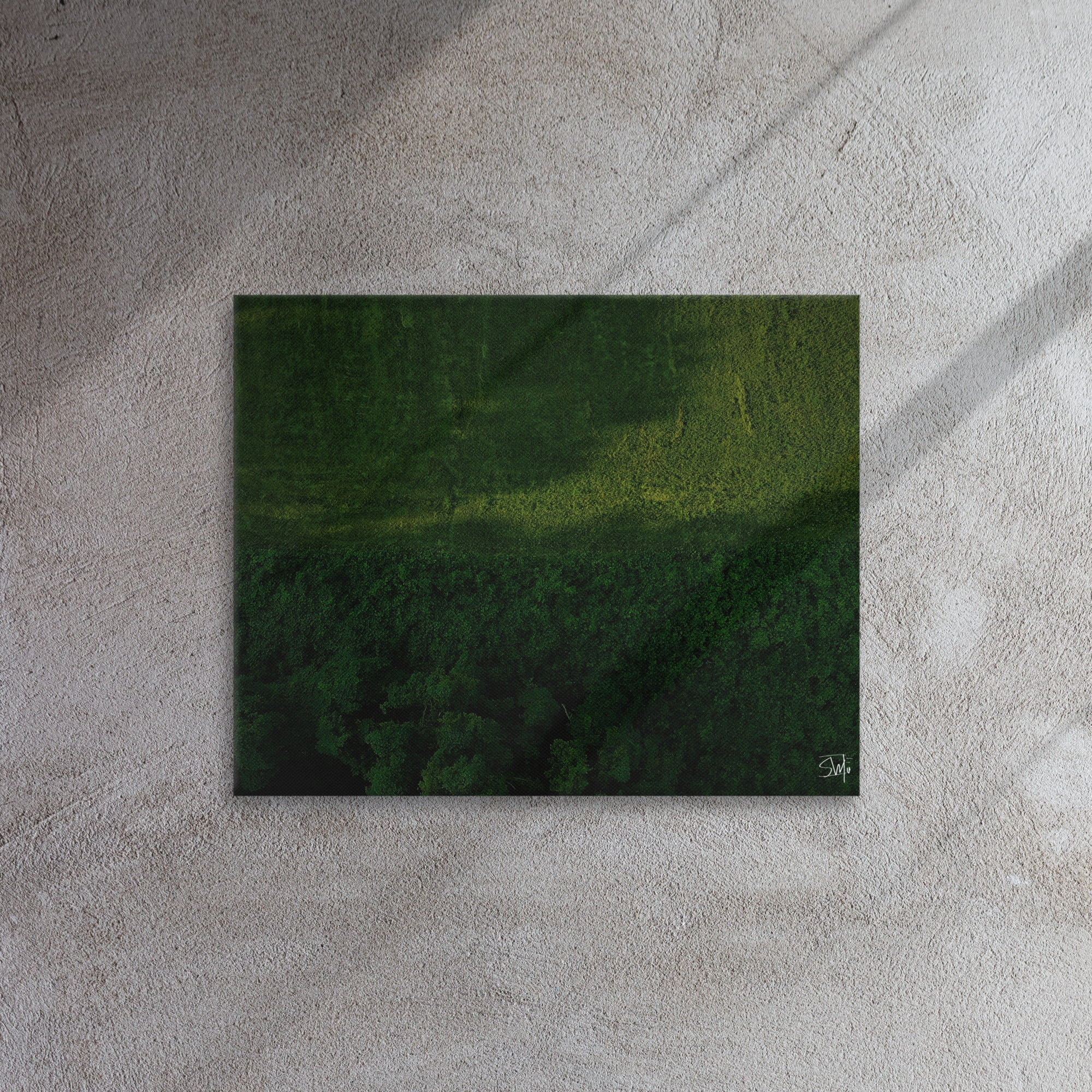 Green Plains Canvas Art by Main Street Collective: Lush Abstract Landscape Wall Decor
