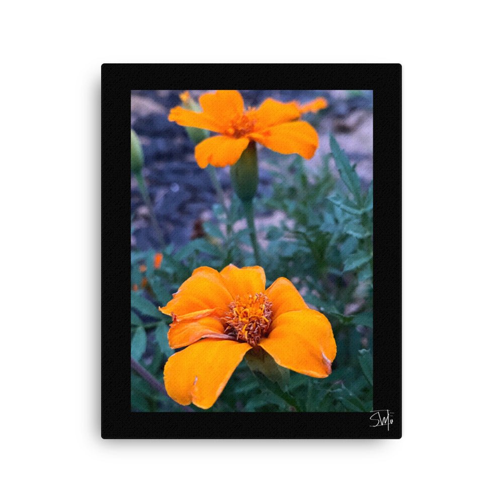 Orange Flower Canvas Print by Main Street Collective | Floral Wall Art, Thin Canvas, Ready to Hang