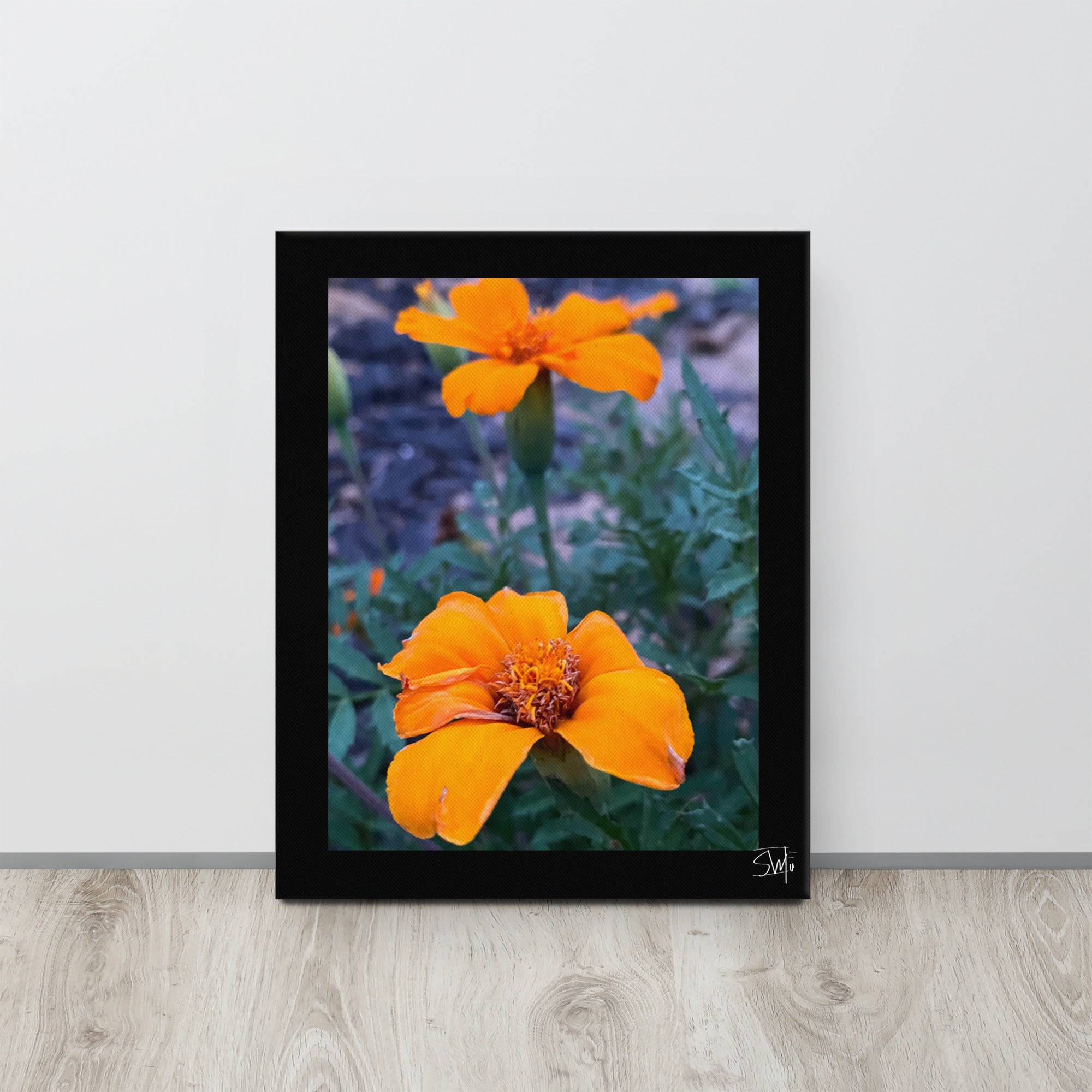 Main Street Collective Orange Flowers Canvas Print - Vibrant Floral Art Decor