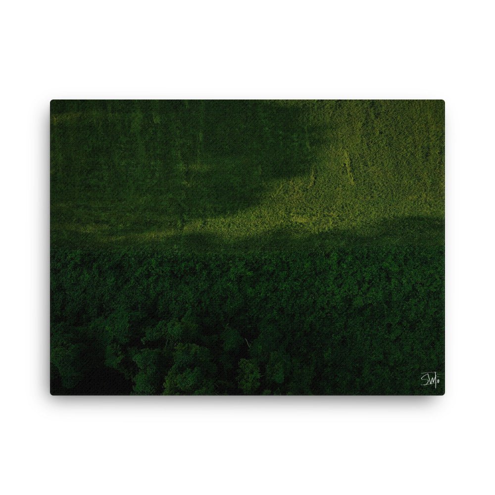 Green Plains Canvas Print - Abstract Landscape Art by Viola Panther, Thin Canvas, Greenery Wall Decor