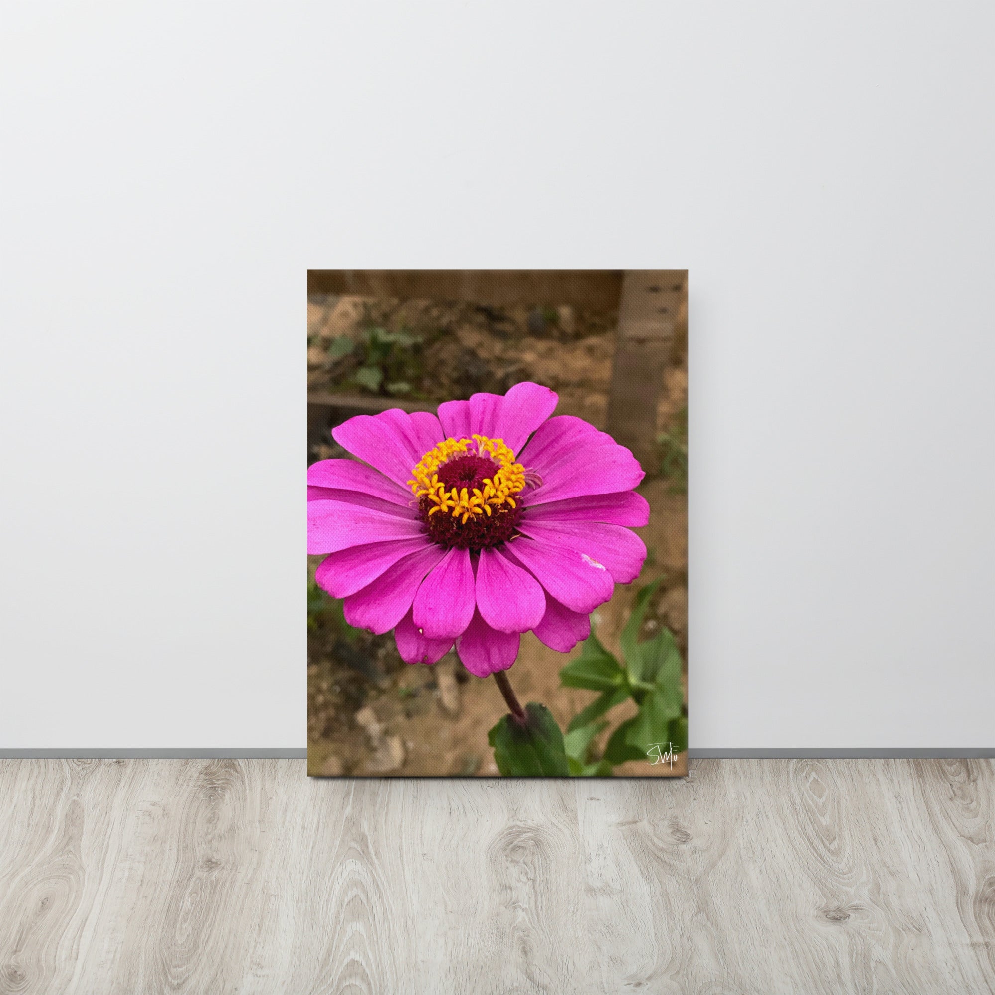 Purple Flower Thin Canvas Art Print - Floral Wall Decor by Main Street Collective