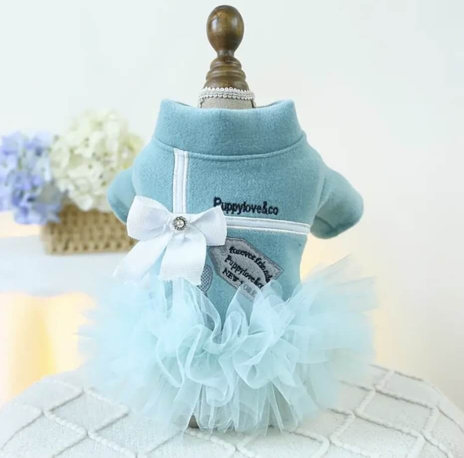 Tiffany Blue Puppy Love & Co. New York Dog Dress by Coastal Couture Pet Boutique | Main Street Collective Mississippi Handmade Gifts and Marketplace