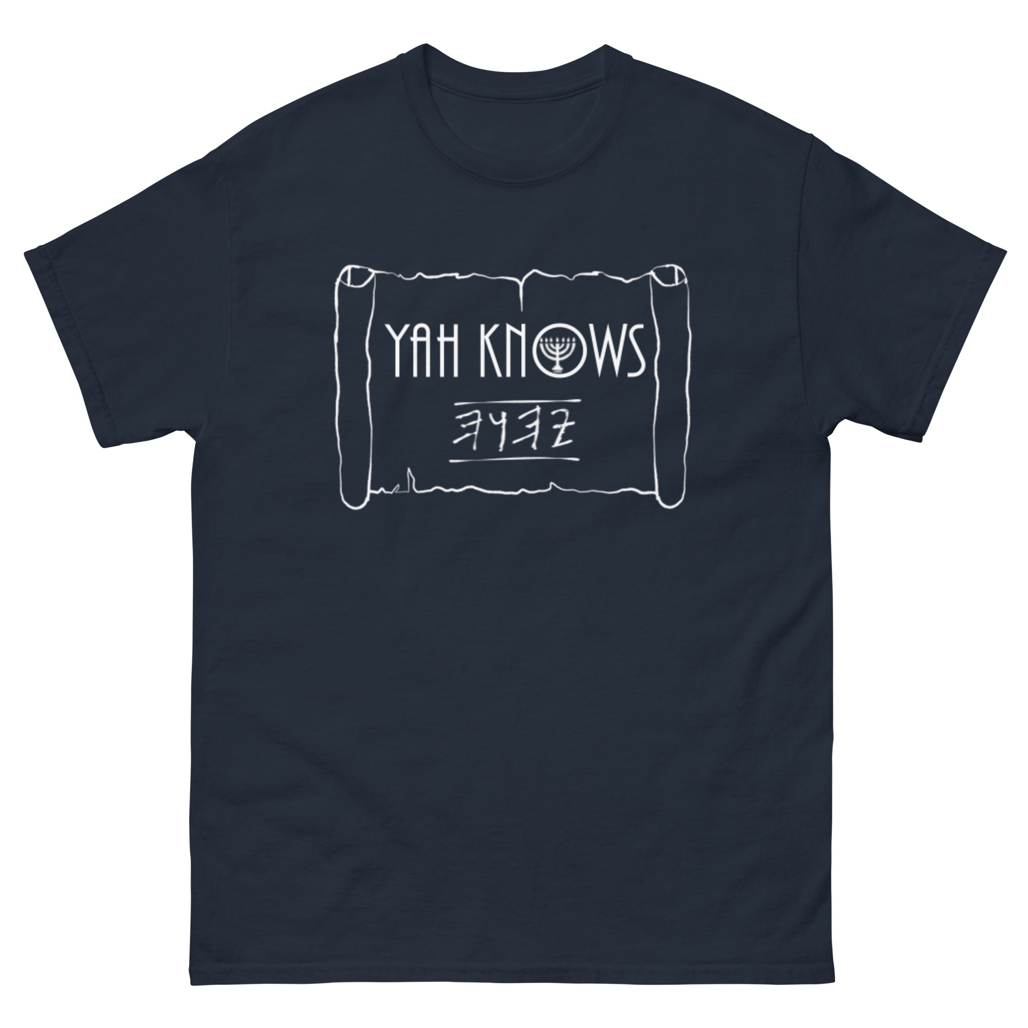 YAH Knows T-Shirt: LeftyKeyz Limited Edition Unisex Tee with Paleo Hebrew Design.