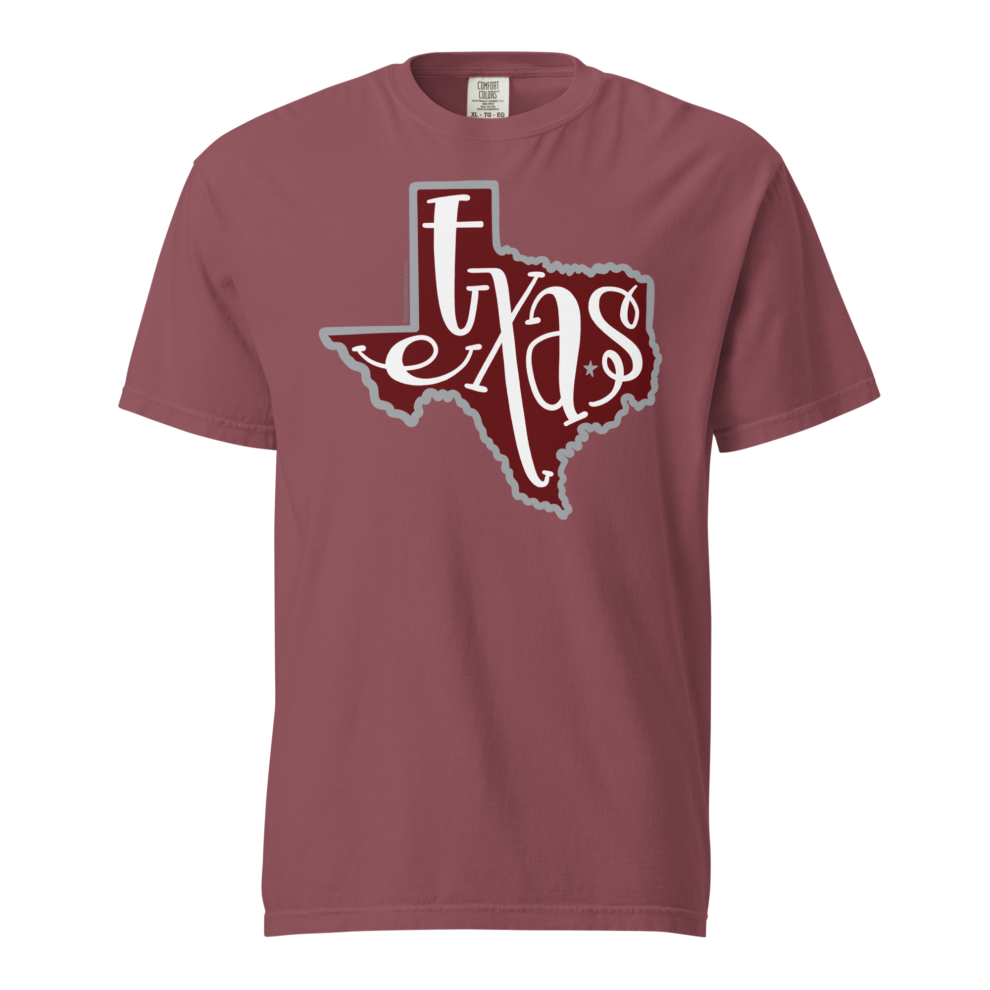 Texas T-shirt: Bouncy Letter Design by Leslie Gonce, Comfort Colors Heavyweight Tee. Texas Pride!