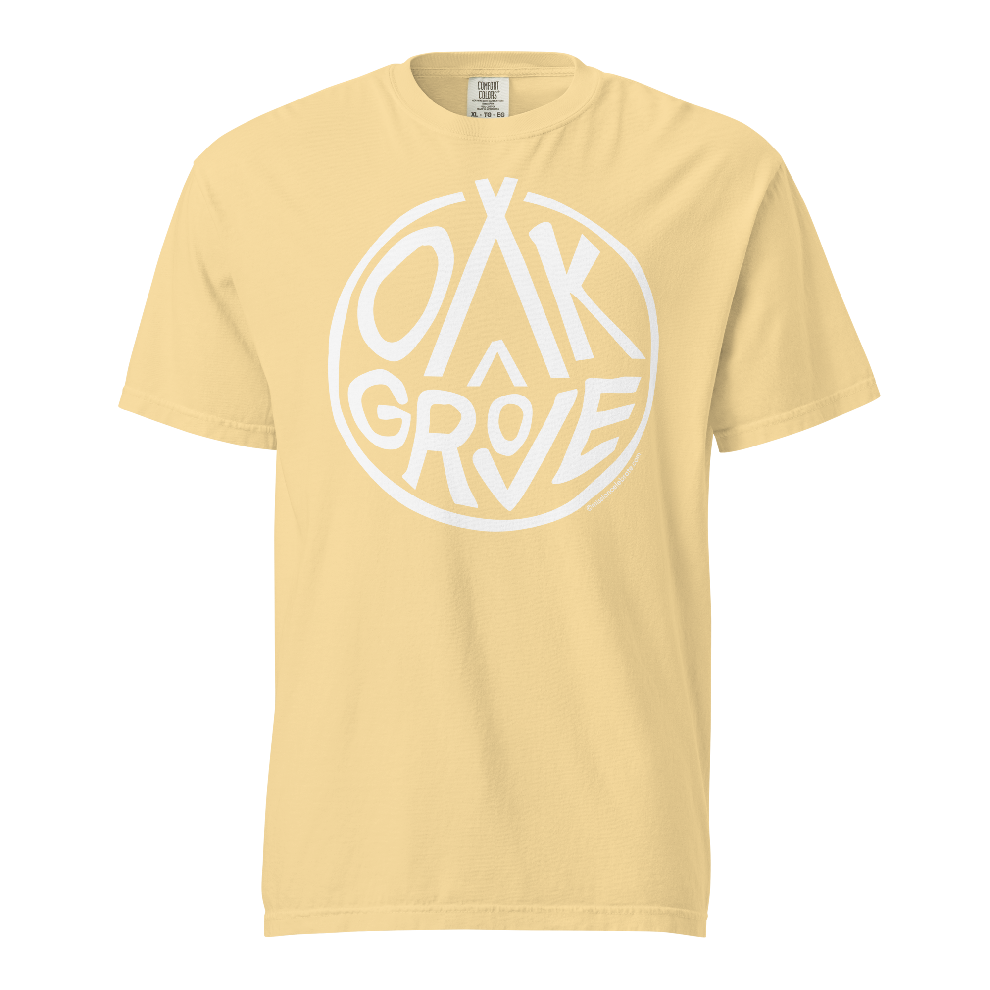Oak Grove Handlettered Art by © Leslie Gonce Comfort Colors Short Sleeve Tee (MISSISSIPPI)