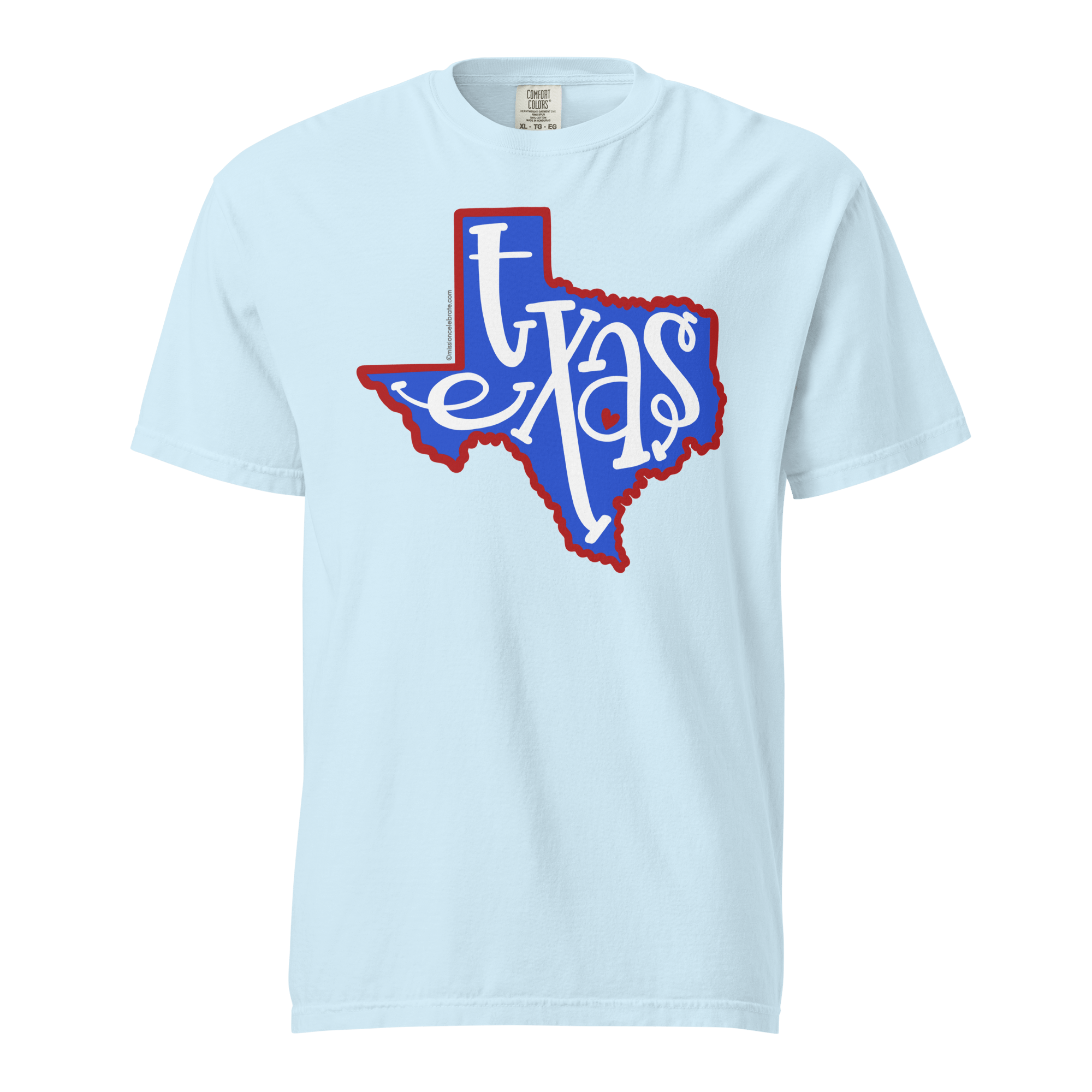 Texas T-shirt - Bouncy Handlettered Design by Leslie Gonce - Comfort Colors Tee - Main Street Collective