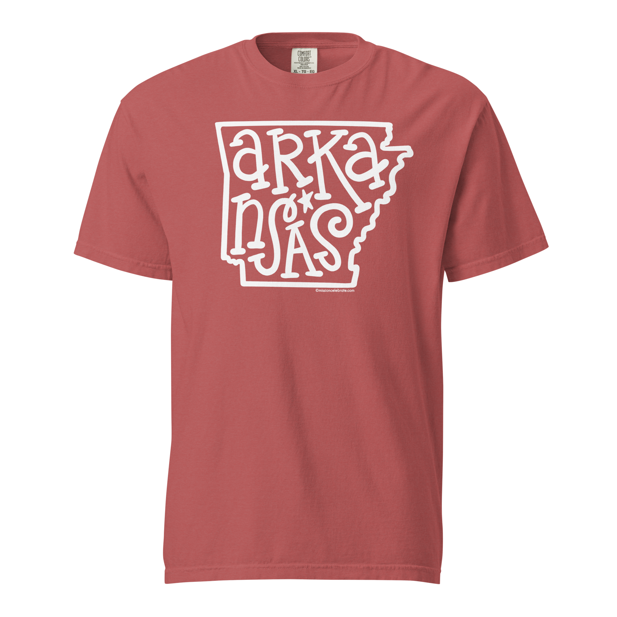 Arkansas T-shirt - Bouncy Letters Handlettered Design Comfort Colors - Main Street Collective