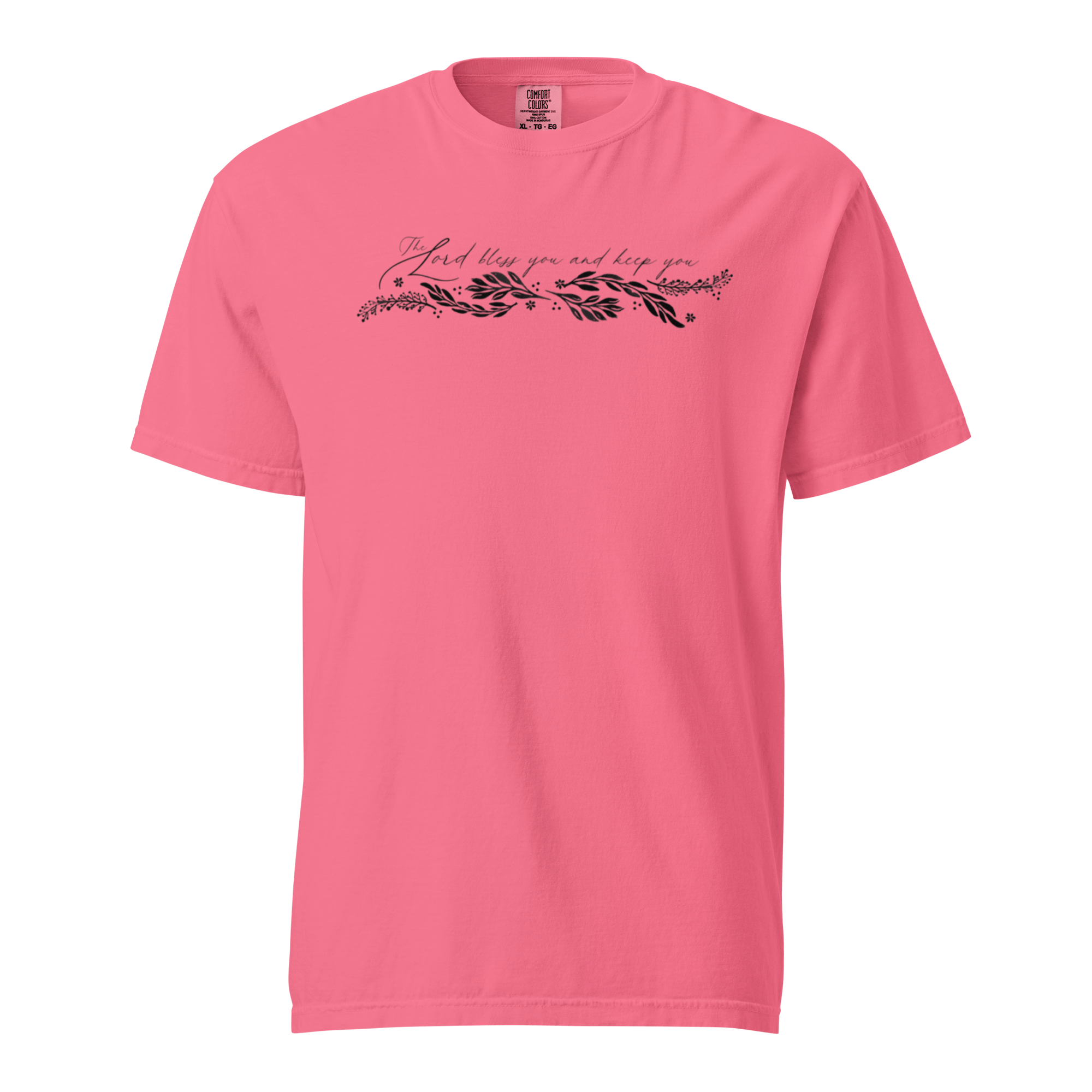 The Lord Bless You and Keep You The Lord Cause His Face to Shine On You and Be Gracious To You (Numbers 6:24-26) Art ©Leslie Gonce Comfort Colors Short Sleeve Tee