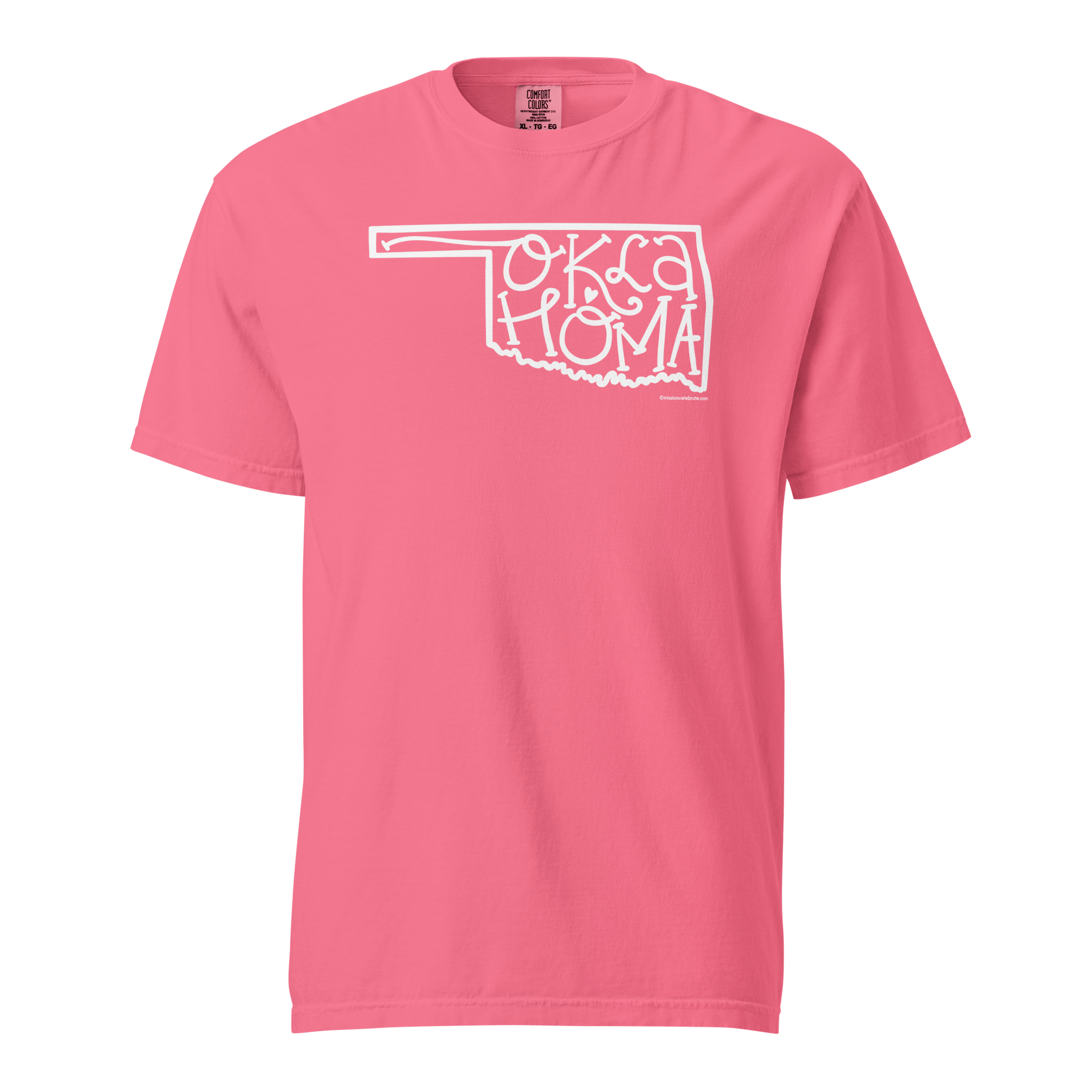 Oklahoma T-Shirt - Handlettered State Design by Leslie Gonce - Comfort Colors Tee