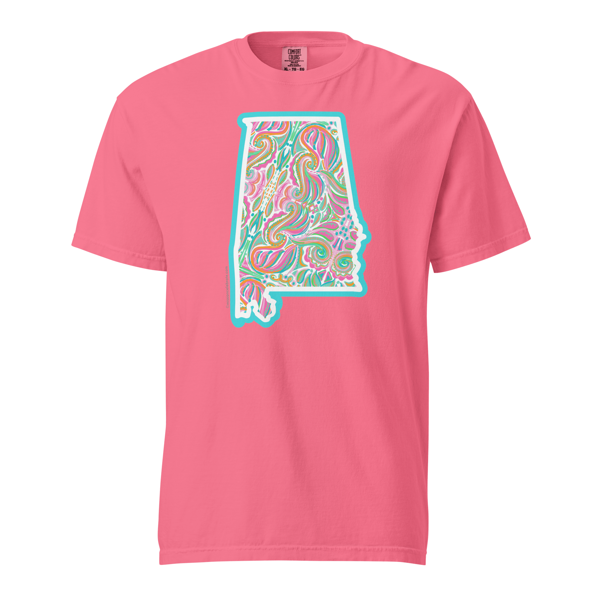 Alabama T-shirt, Abstract Art Design by Leslie Gonce, Southern Artist, Comfort Colors