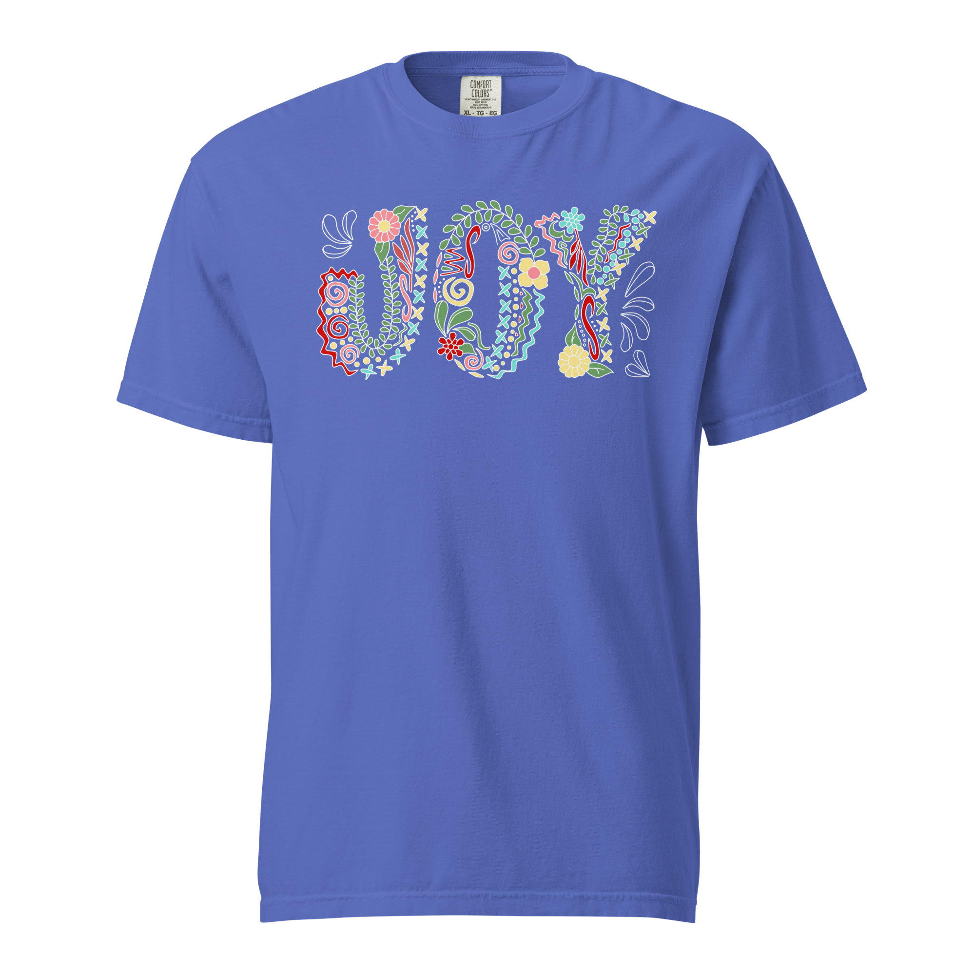JOY Hand Drawn T-Shirt - Mississippi Artist LeslieGonce, Comfort Colors Short Sleeve Tee, Main Street Collective