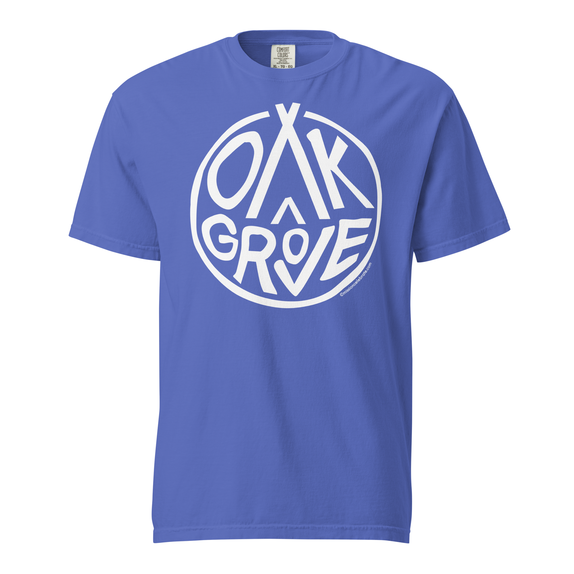 Oak Grove Handlettered Art by © Leslie Gonce Comfort Colors Short Sleeve Tee (MISSISSIPPI)
