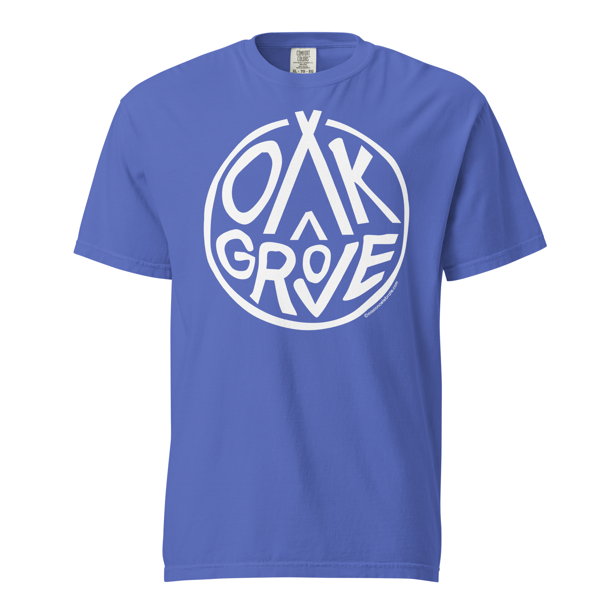 Oak Grove Handlettered Art by © Leslie Gonce Comfort Colors Short Sleeve Tee (MISSISSIPPI)
