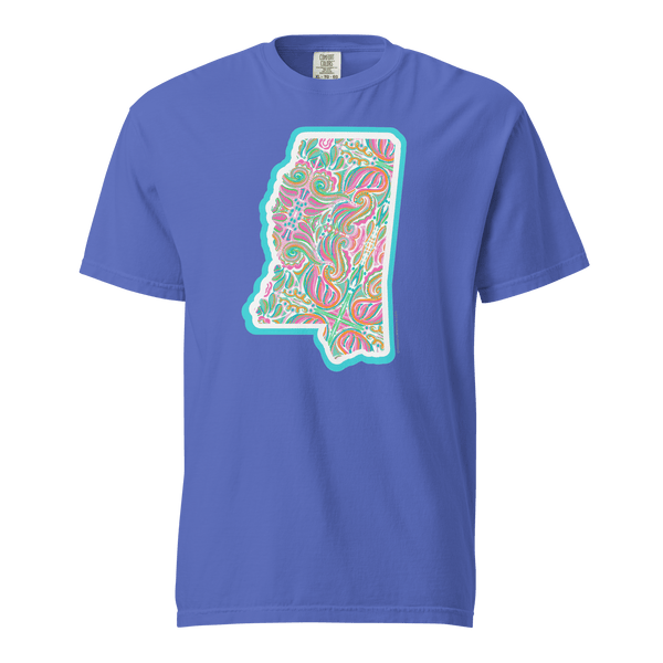 Mississippi State Shape Art T-Shirt | Abstract Graphic Tee by Main Street Collective
