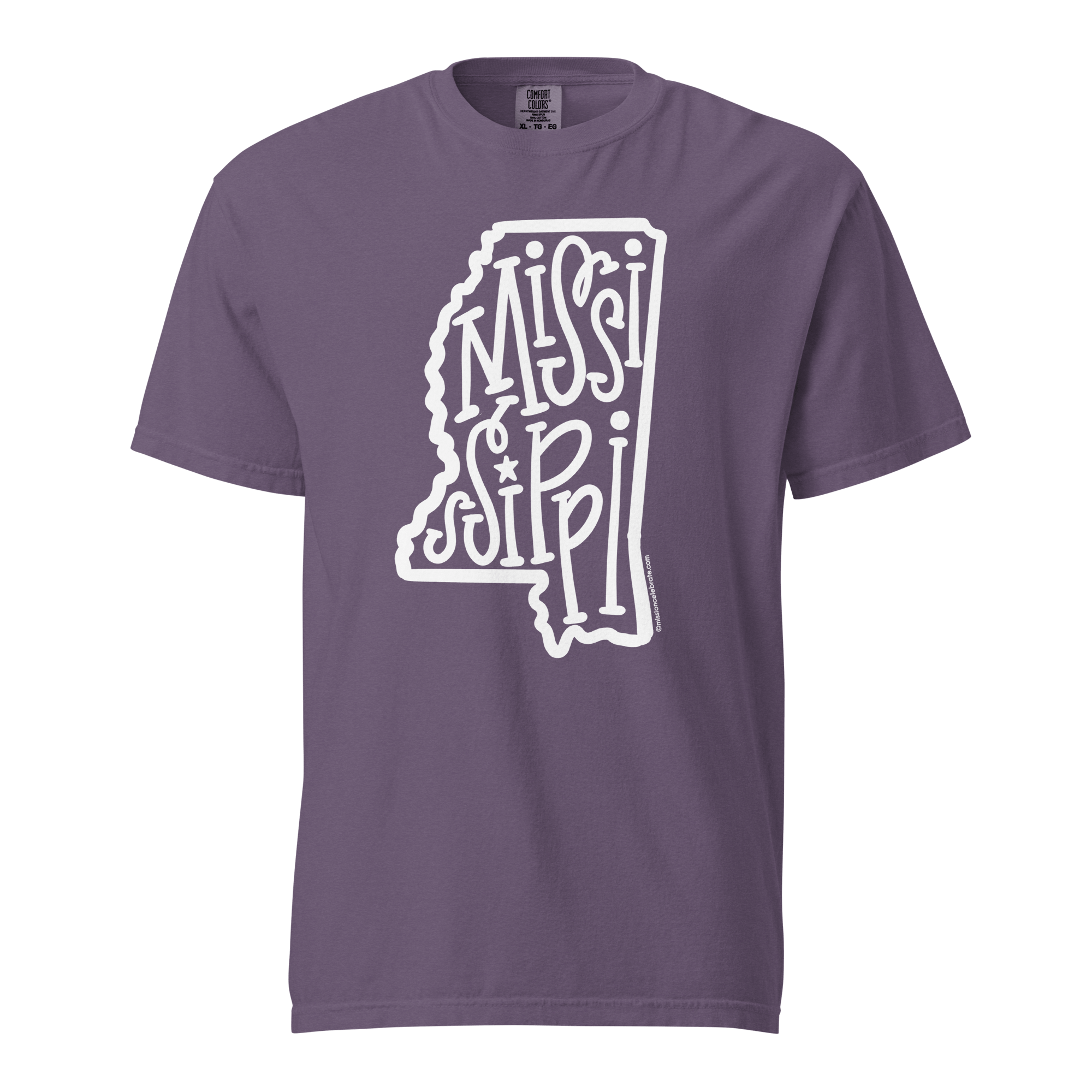 Mississippi State Pride T-Shirt: Handlettered Design by Leslie Gonce, Comfort Colors Tee